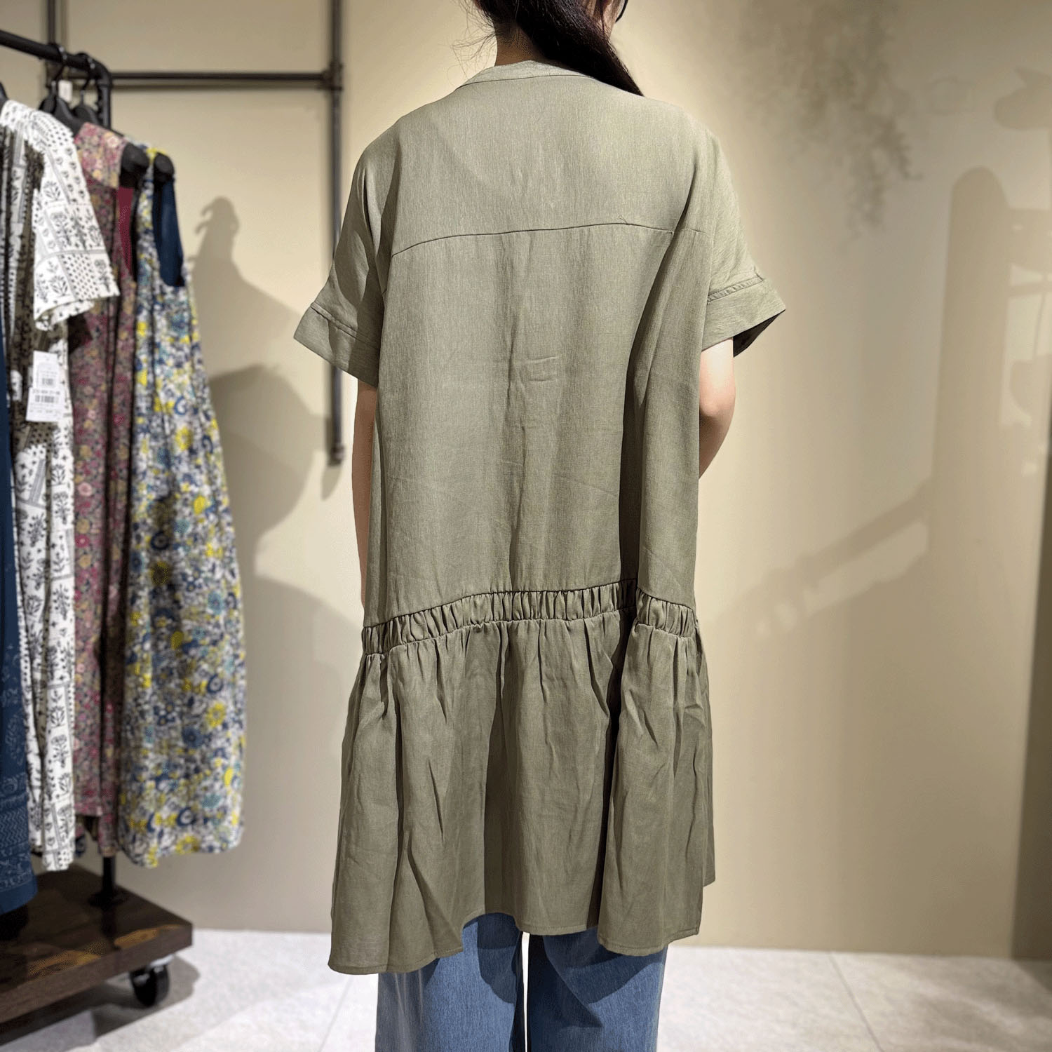 【my life】 ギャザー切替多釦チュニック - 画像4