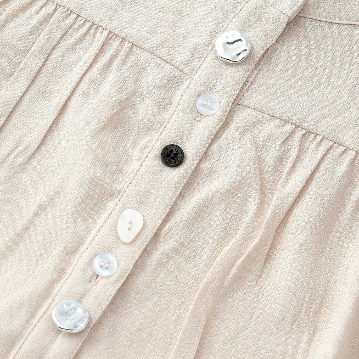 【my life】 ギャザー切替多釦チュニック - 画像8