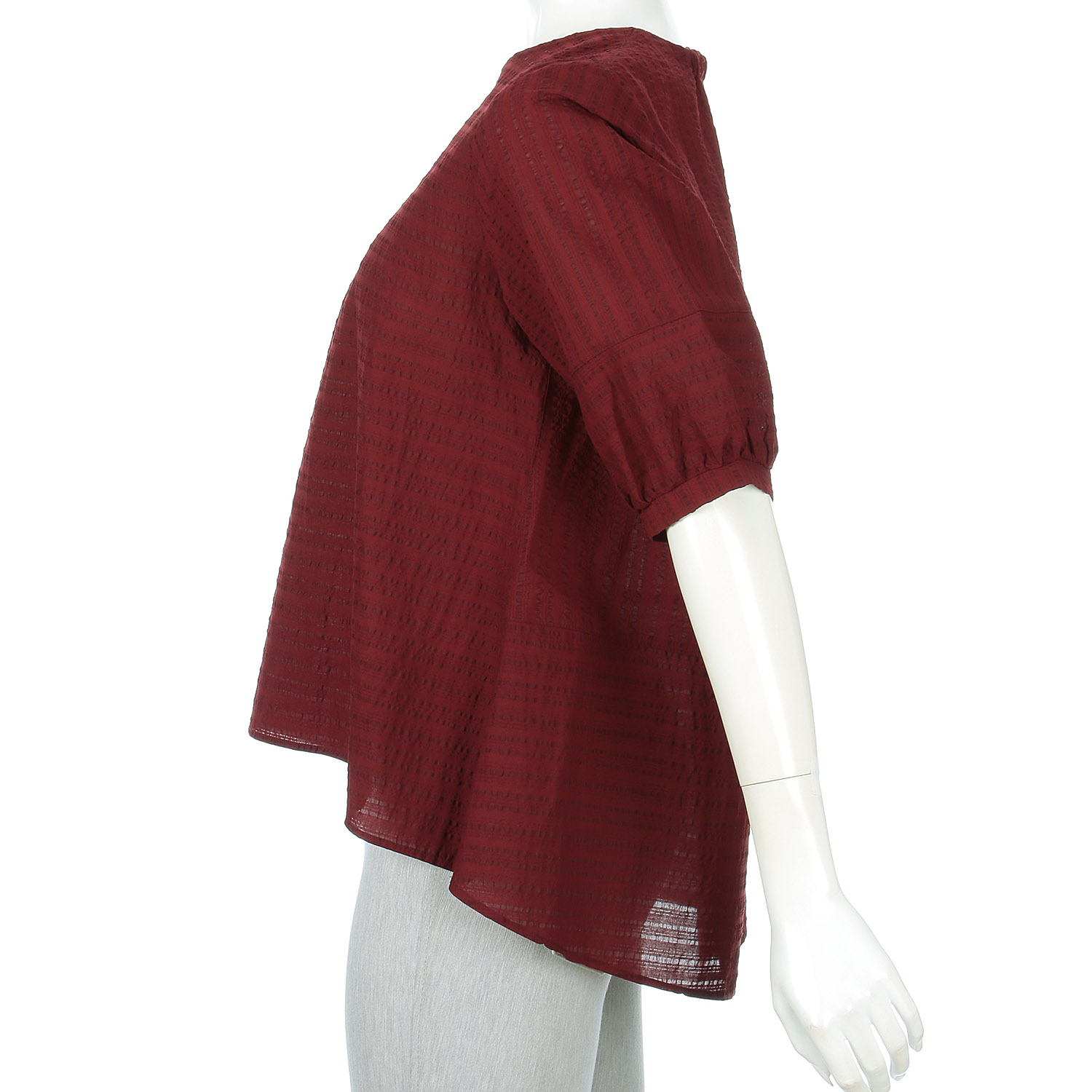 綿リップルシャドーボーダーチュニック - 画像4