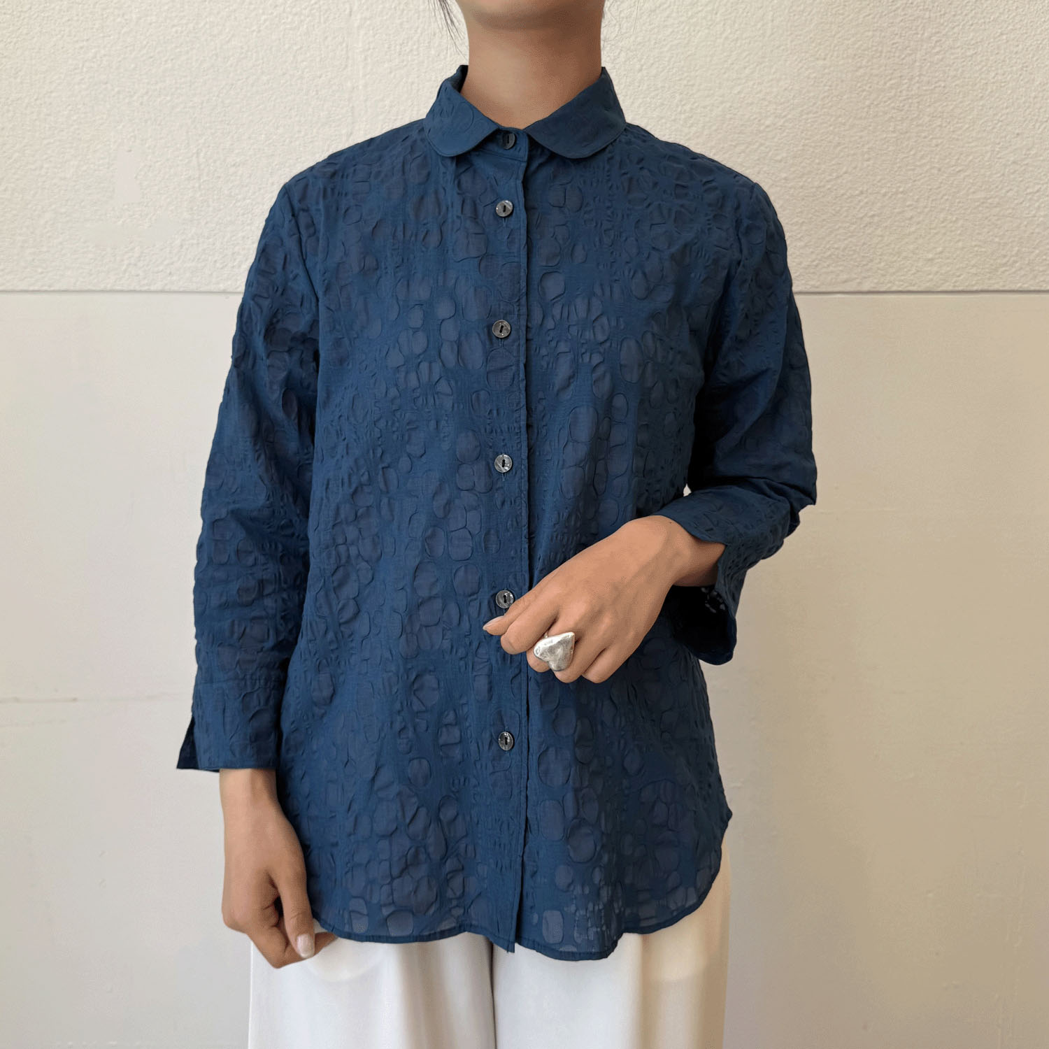 塩縮無地七分袖 - 画像2