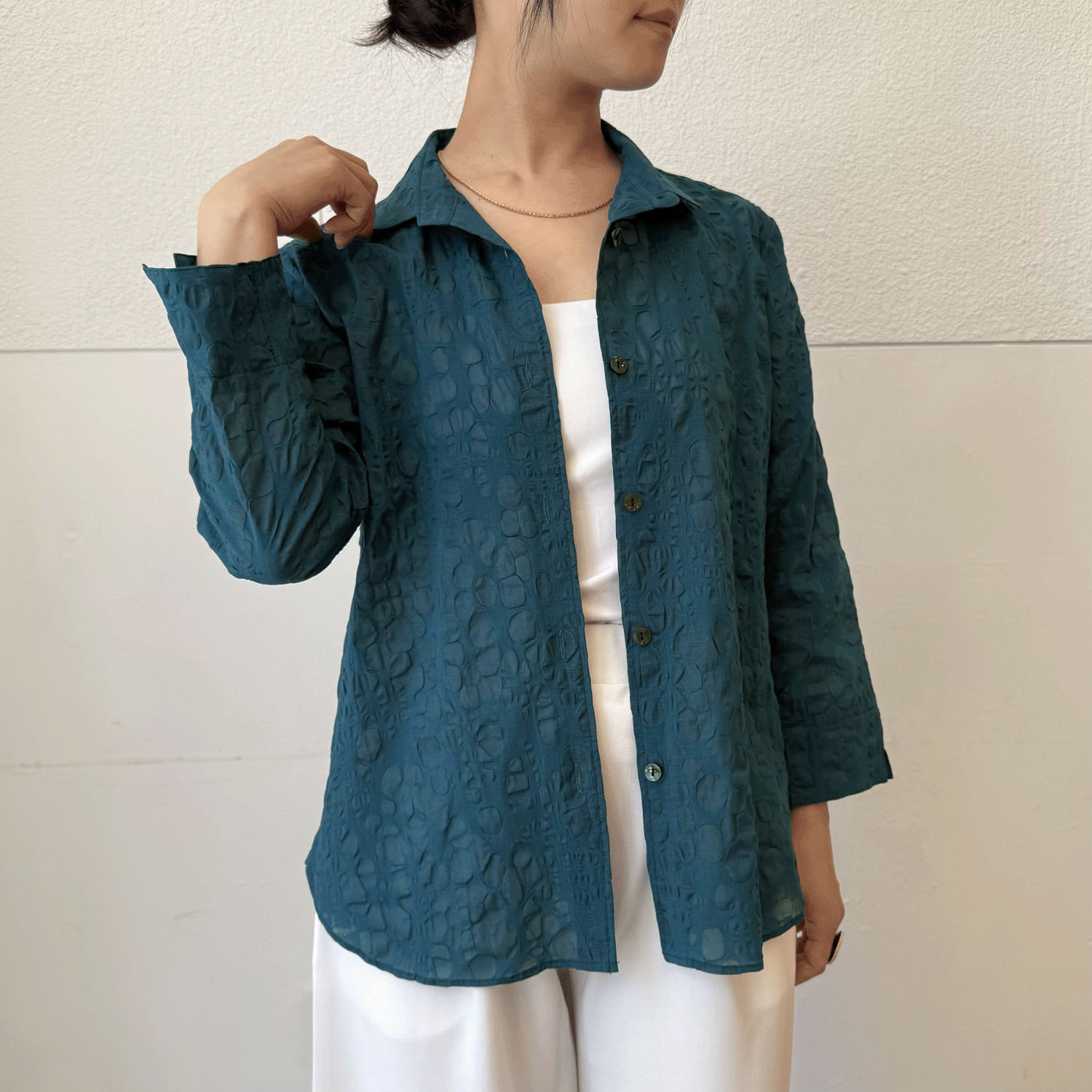 塩縮無地七分袖 - 画像18