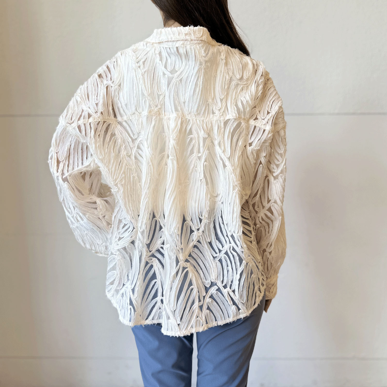 テープヤーンブラウス - 画像3