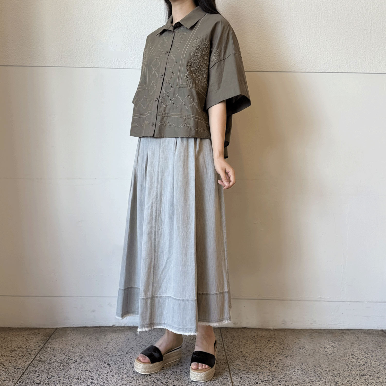 パネル刺繍ブラウス - 画像6