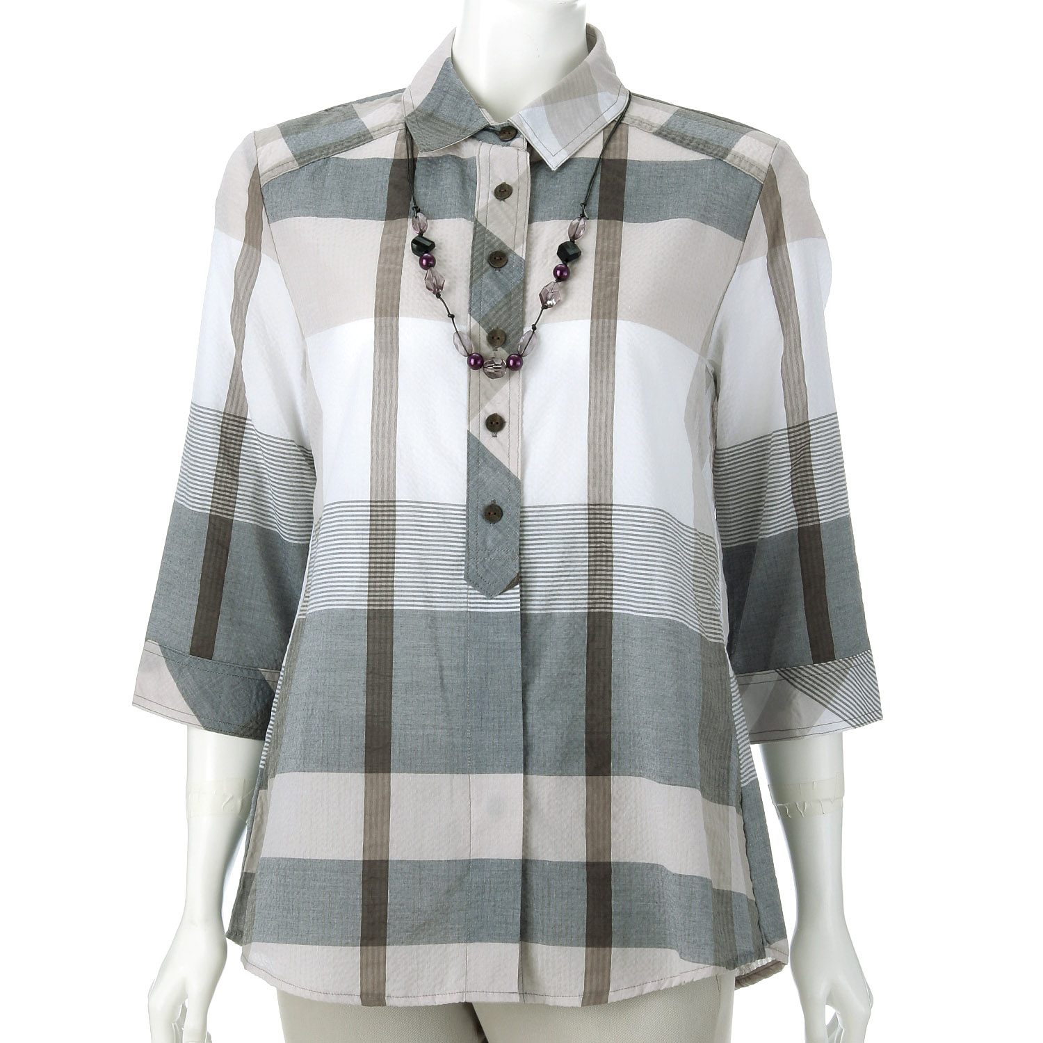 UVパネル柄ネックレス付チュニック - 画像2