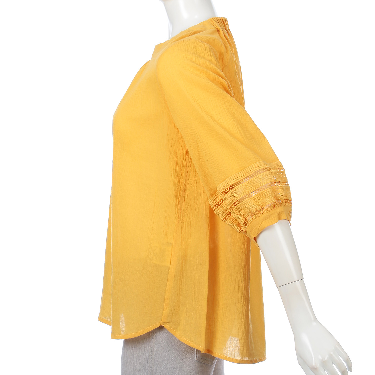 強撚綿レース使いプルオーバー - 画像4