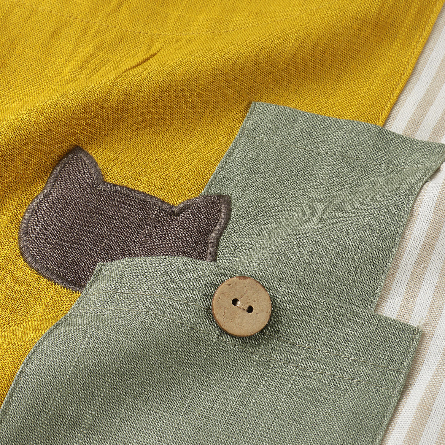 ストライプ切替ネコモチーフプルオーバー - 画像7