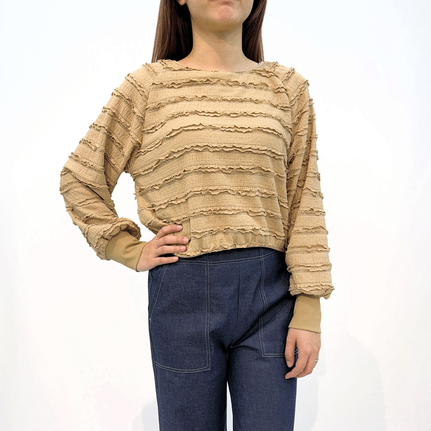 シャーリングフリルプルオーバー - 画像6