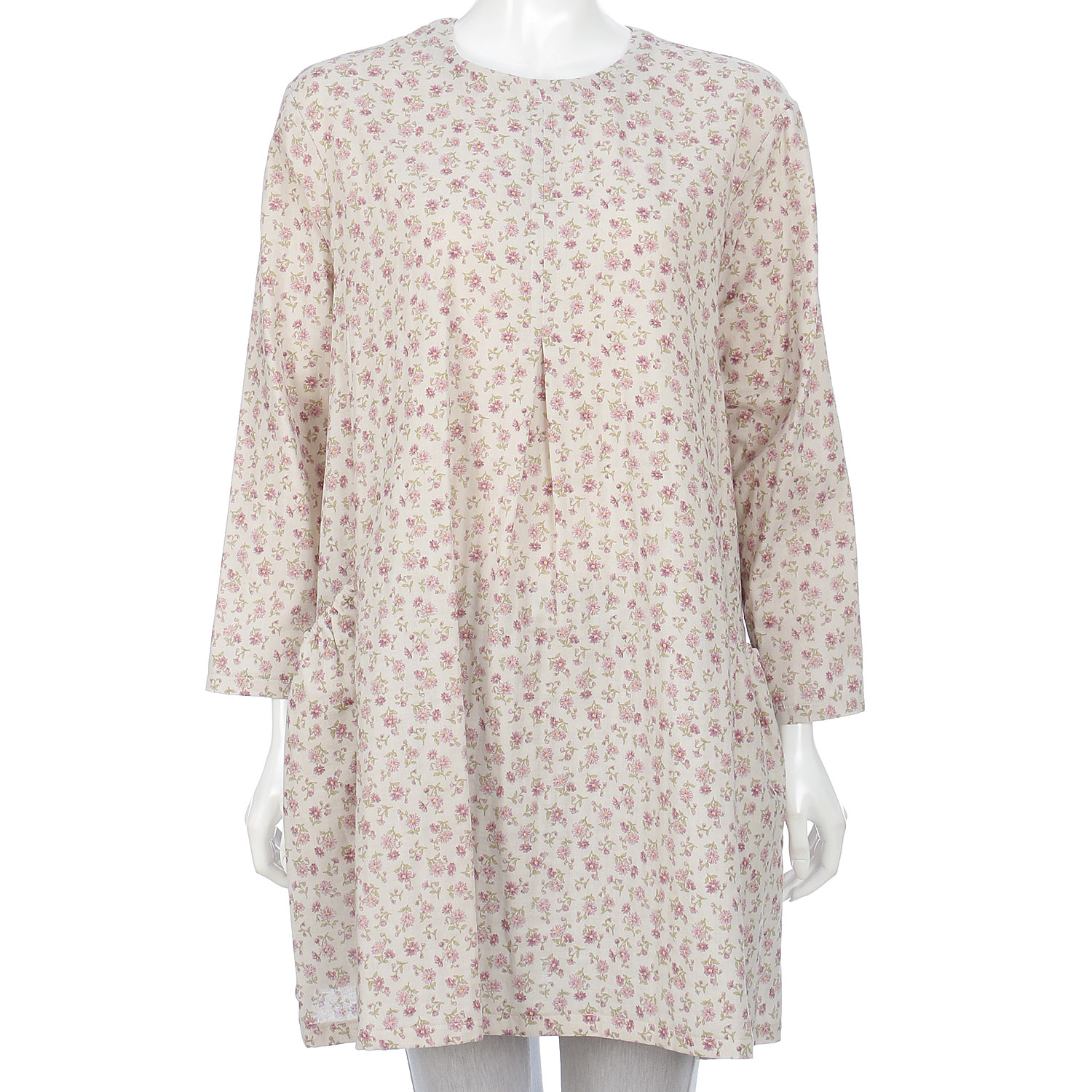 ダブルガーゼ花柄チュニック - 画像5