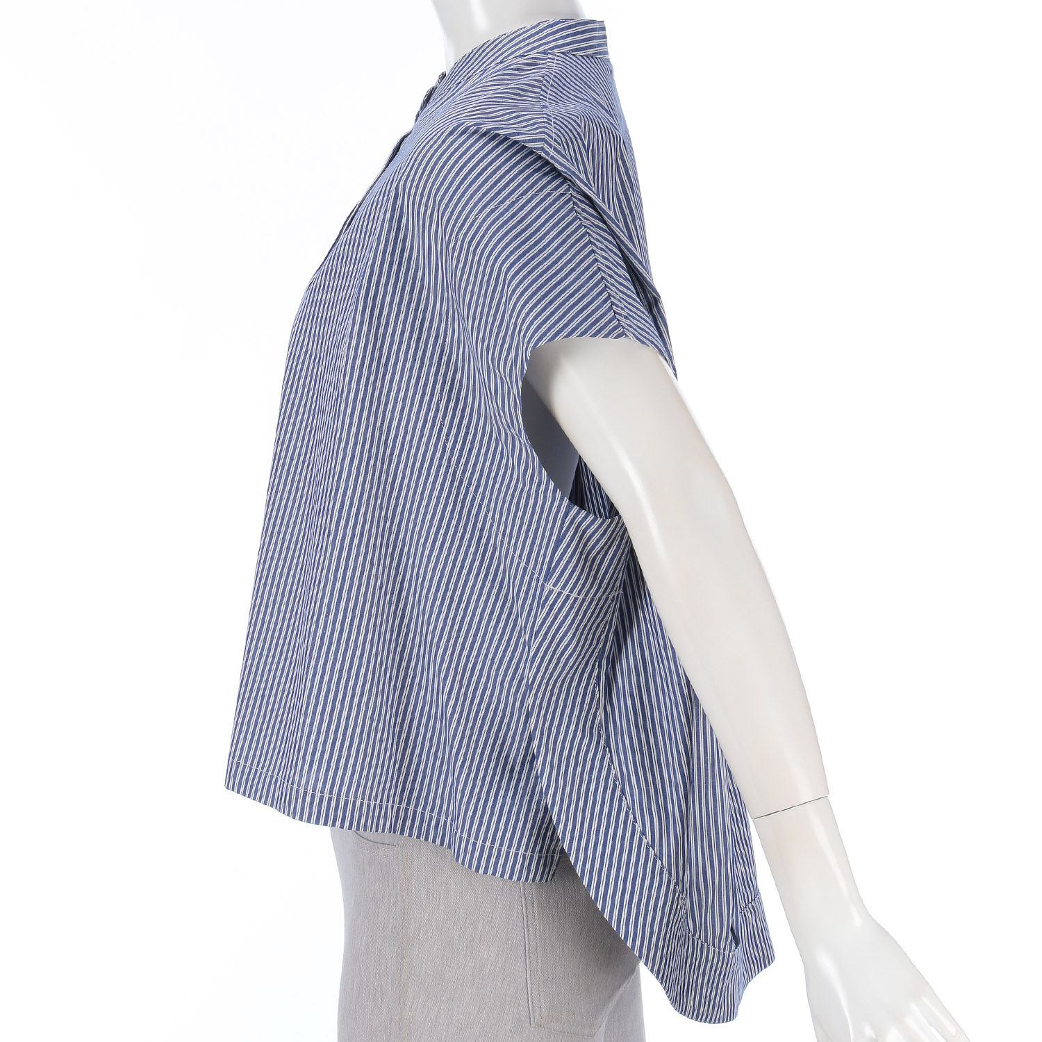 ストライプ柄オーバーブラウス - 画像2