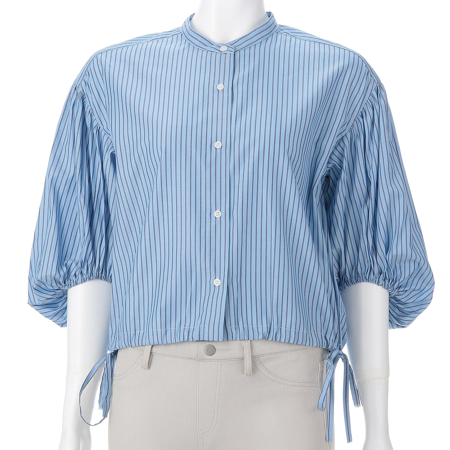 ストライプ柄ブラウス