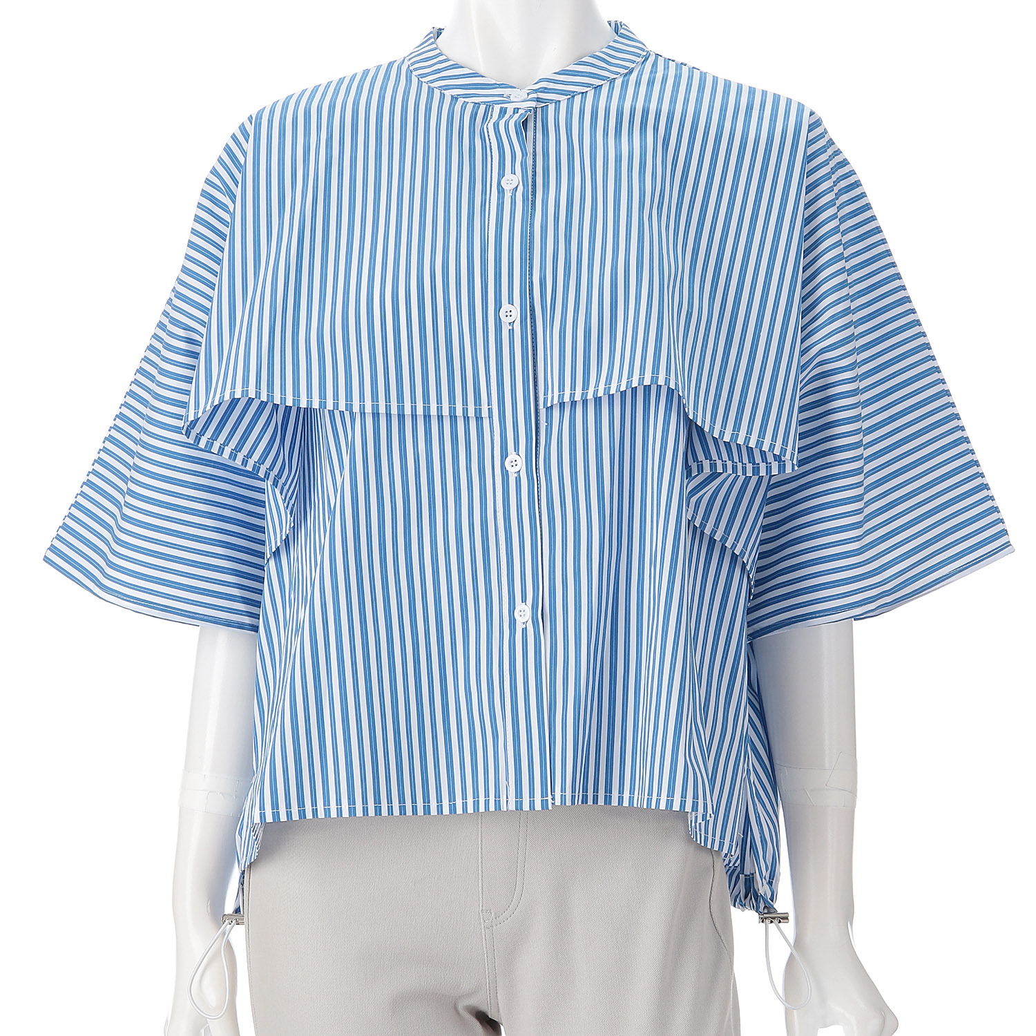 ケープ風デザインブラウス