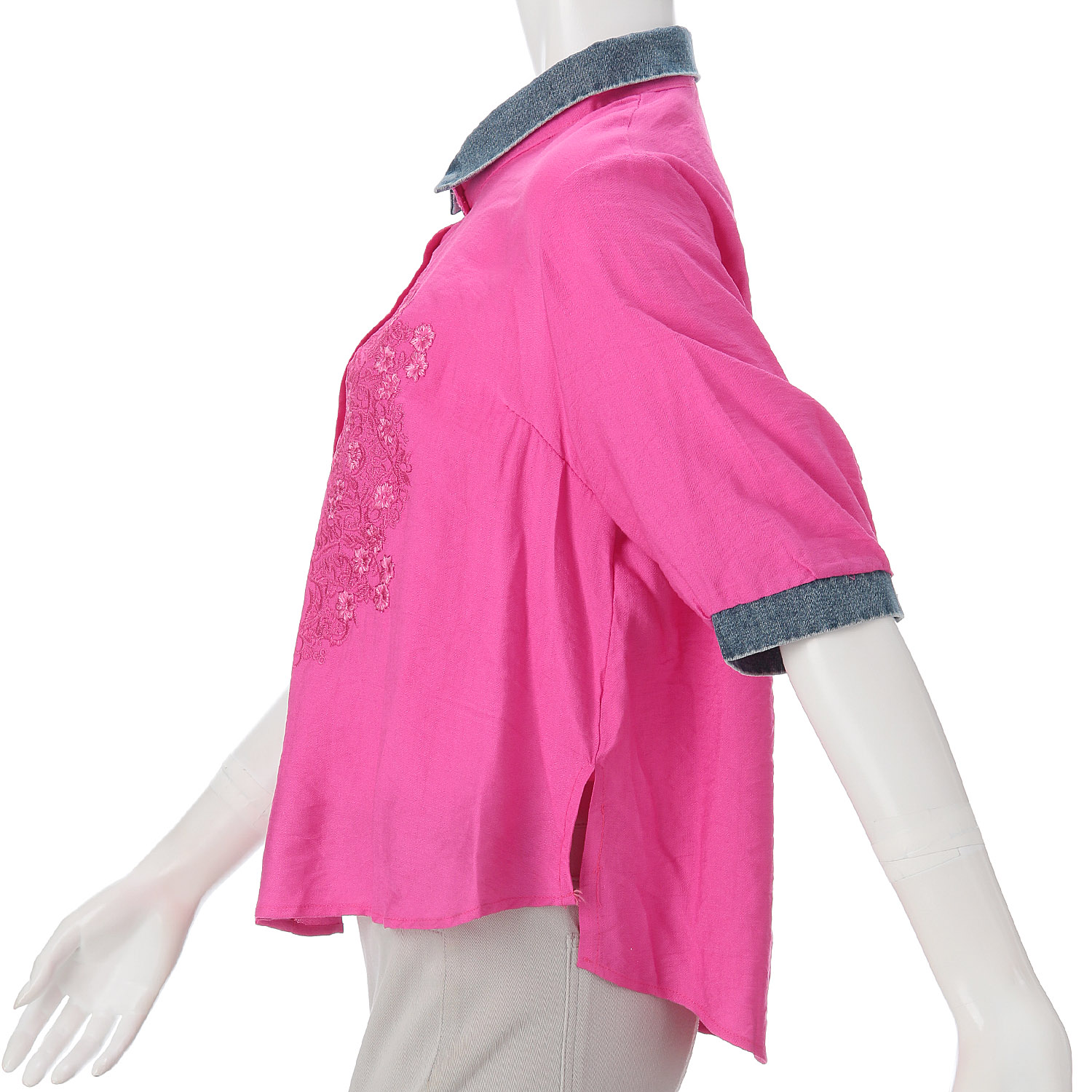 デニムカラーブラウス - 画像5