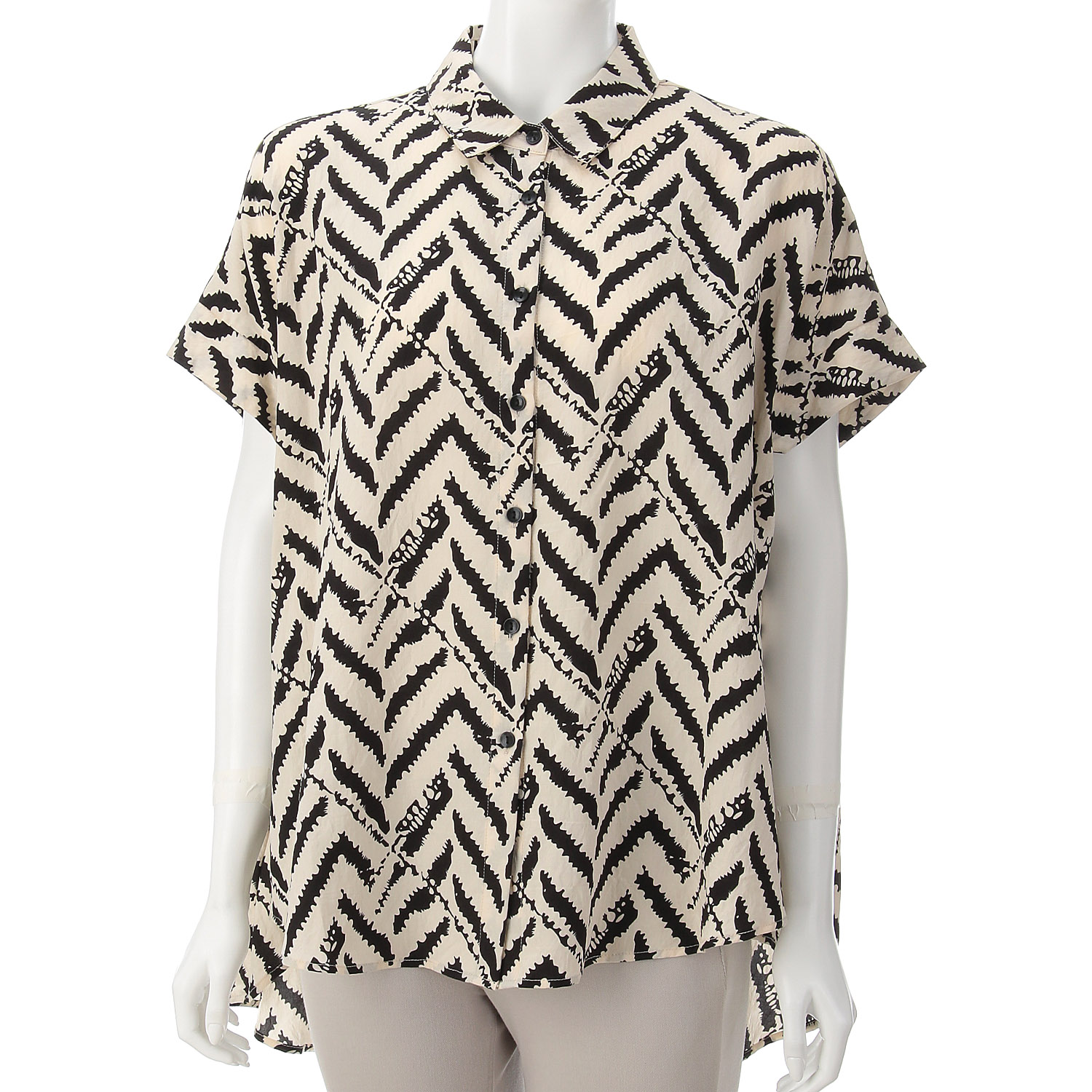 プリントブラウス