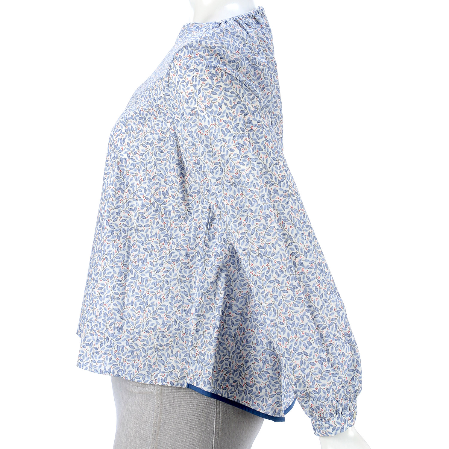 葉と実柄ブラウス - 画像6