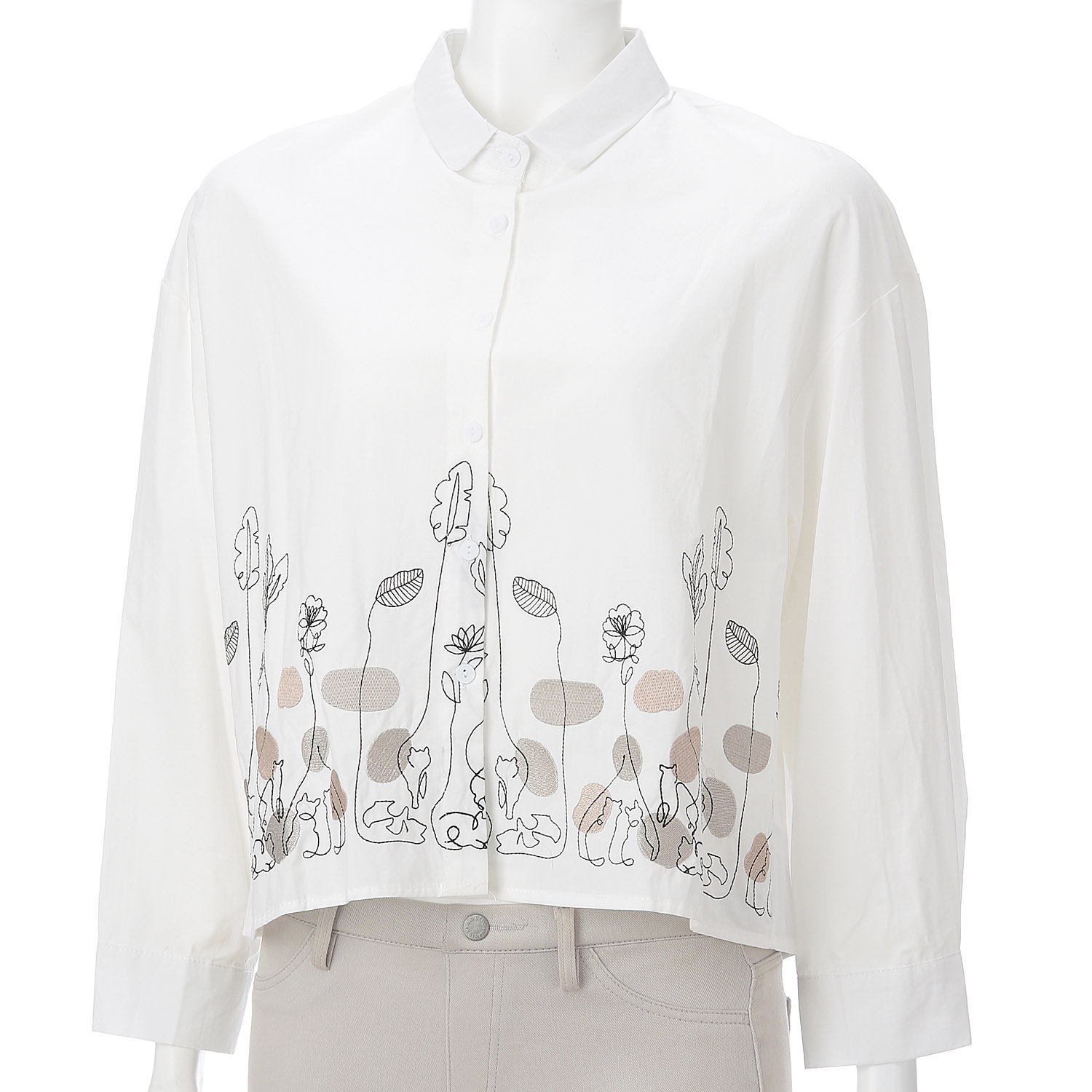 刺繍デザインブラウス - 画像2