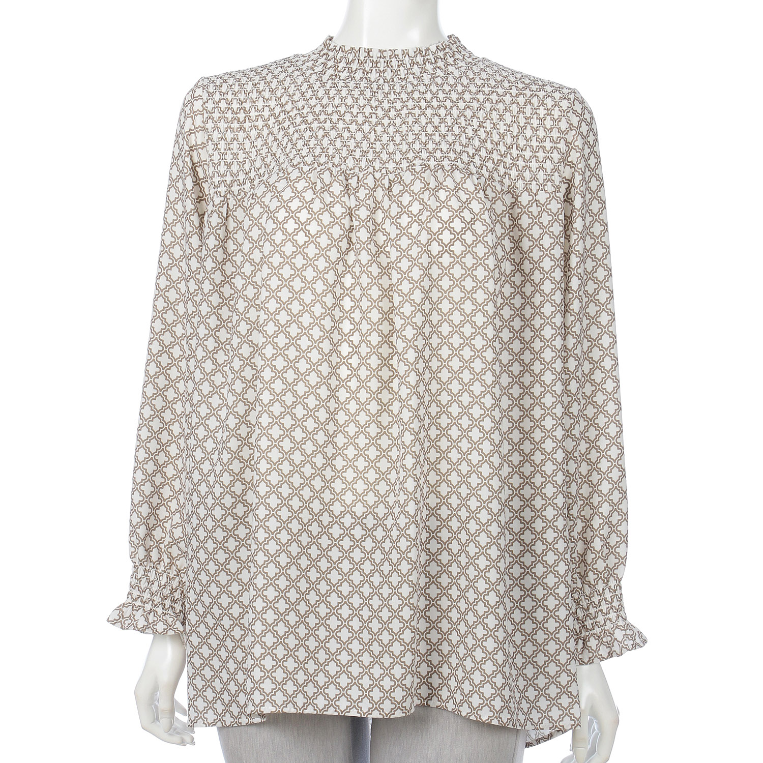 ジョーゼットプリントシャーリングチュニック