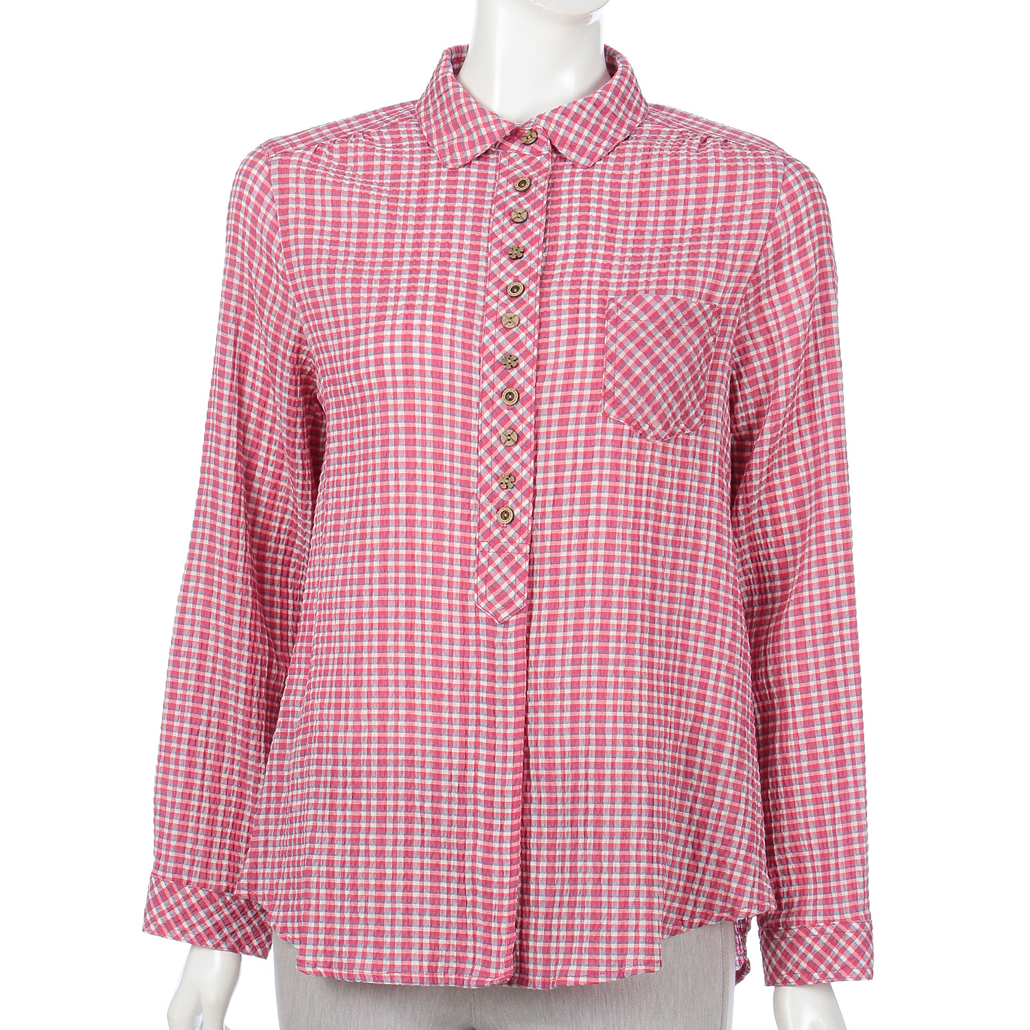 ギンガムブラウス - 画像1