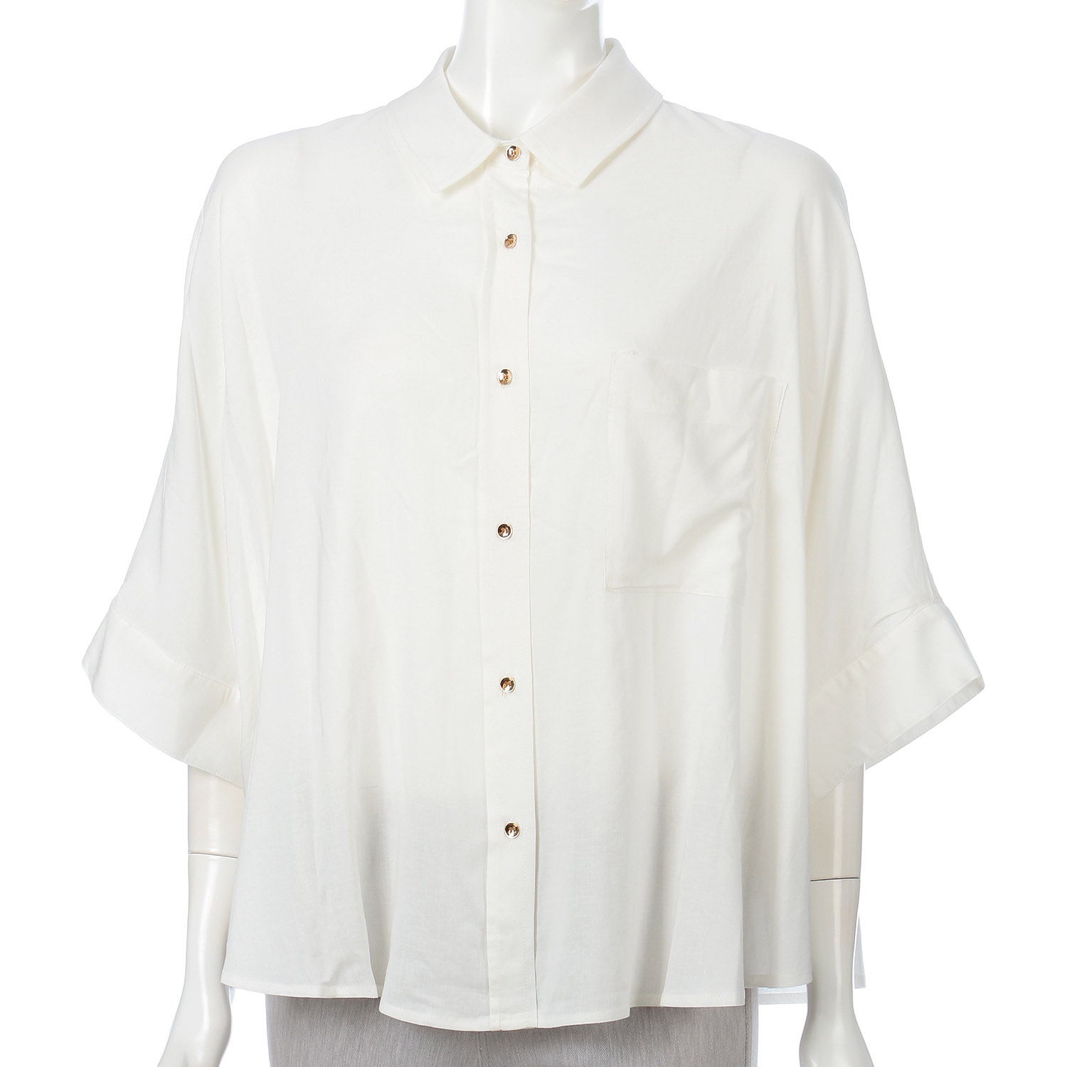 綿麻洗いシャツブラウス - 画像2