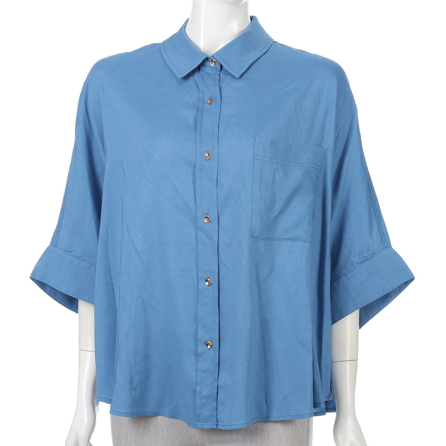 綿麻洗いシャツブラウス - 画像8