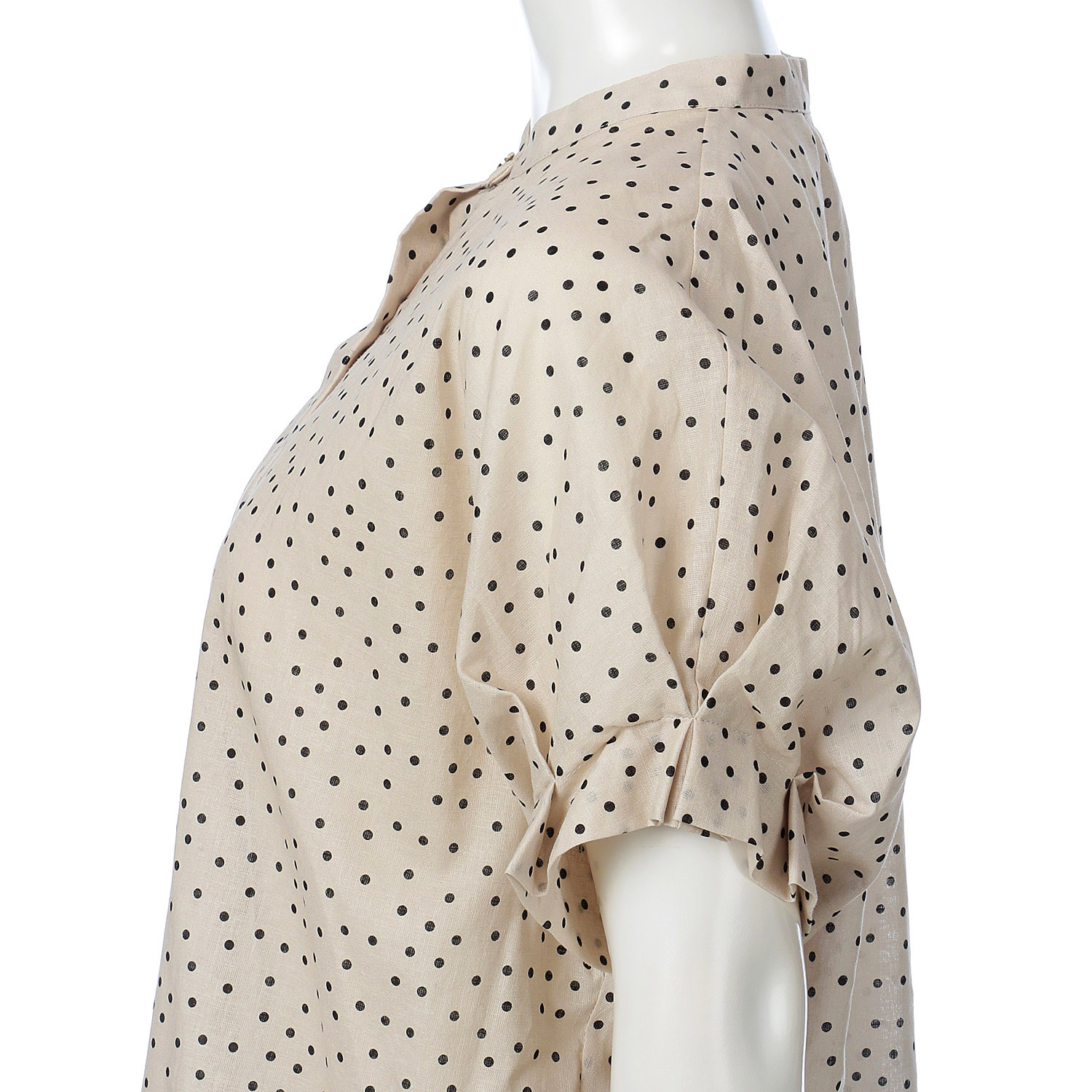 綿麻ドットプリントブラウス - 画像5