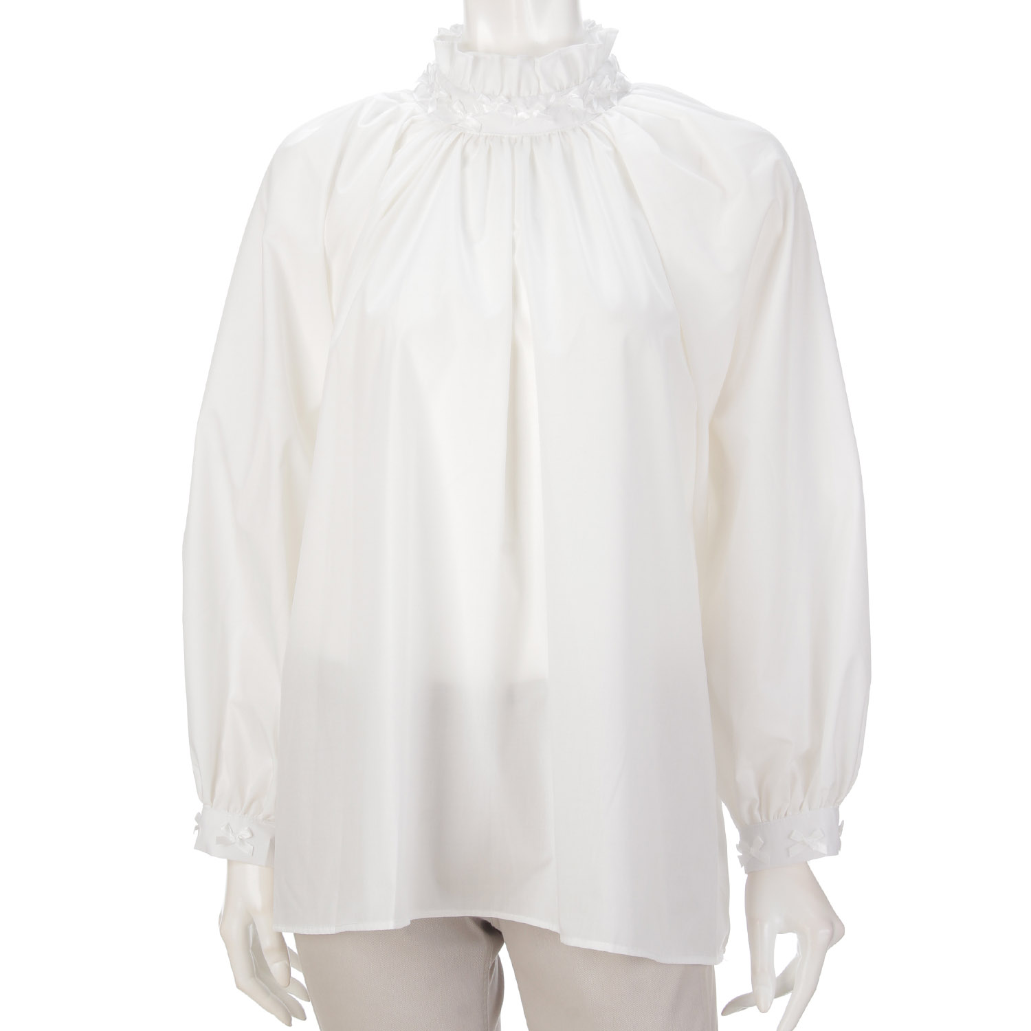 フリルネックギャザーブラウス - 画像2