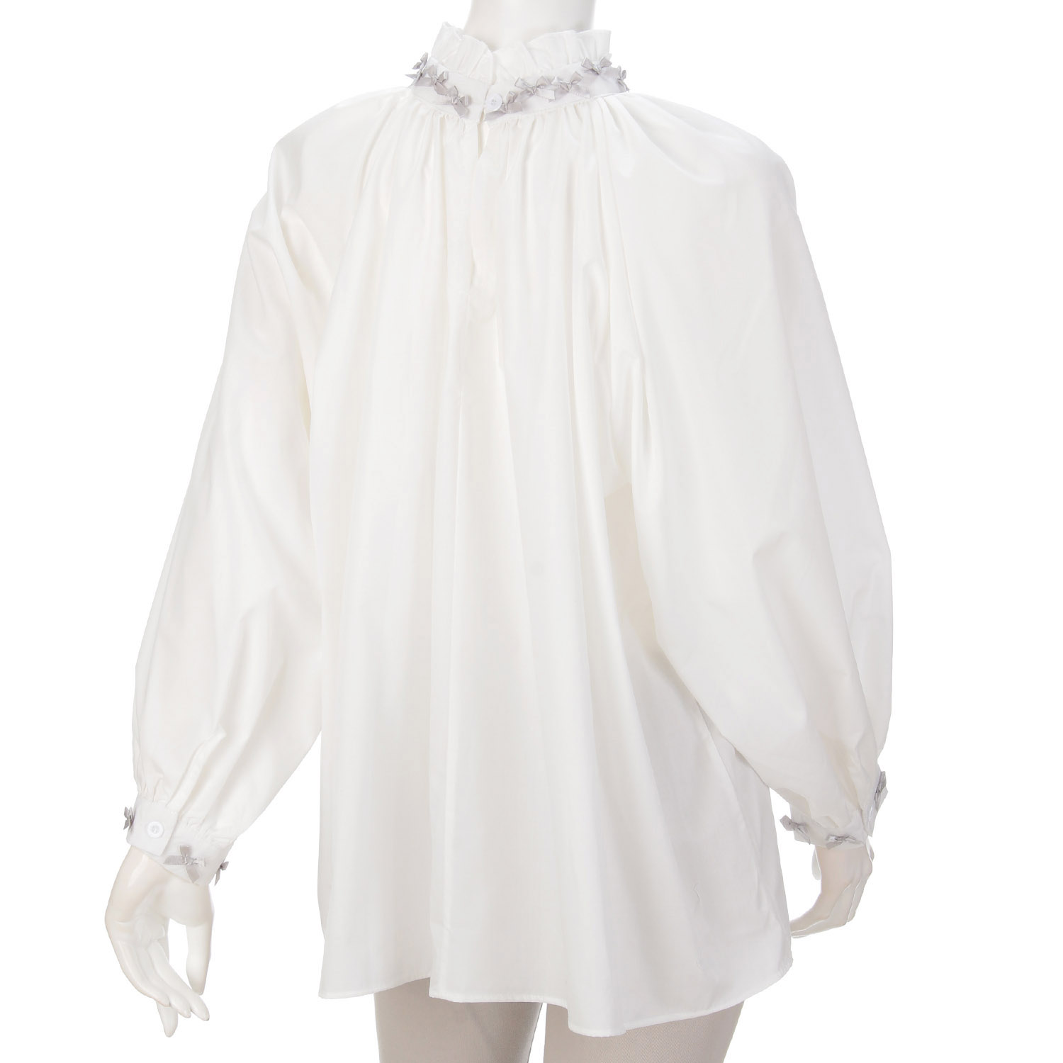 フリルネックギャザーブラウス - 画像5