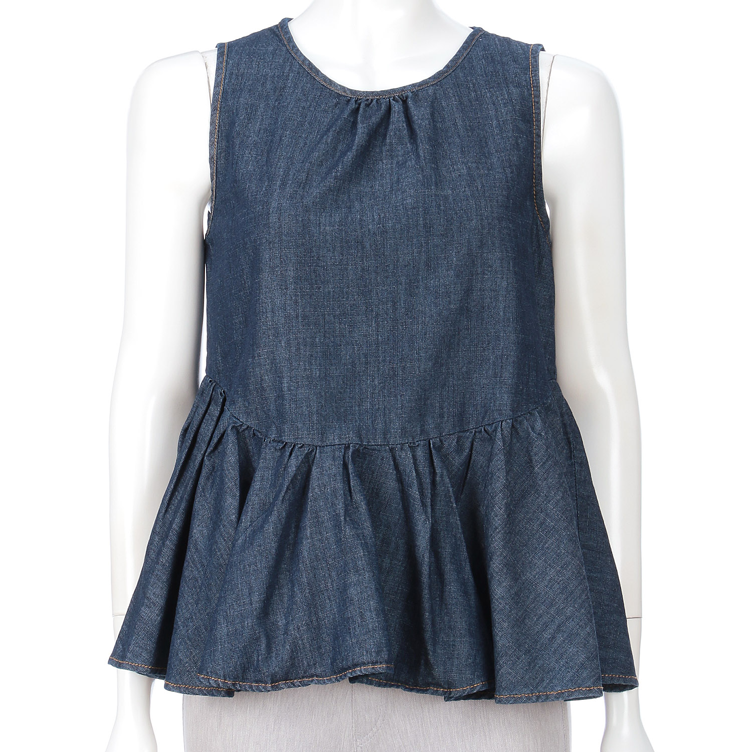 デニムティアードノースリーブ