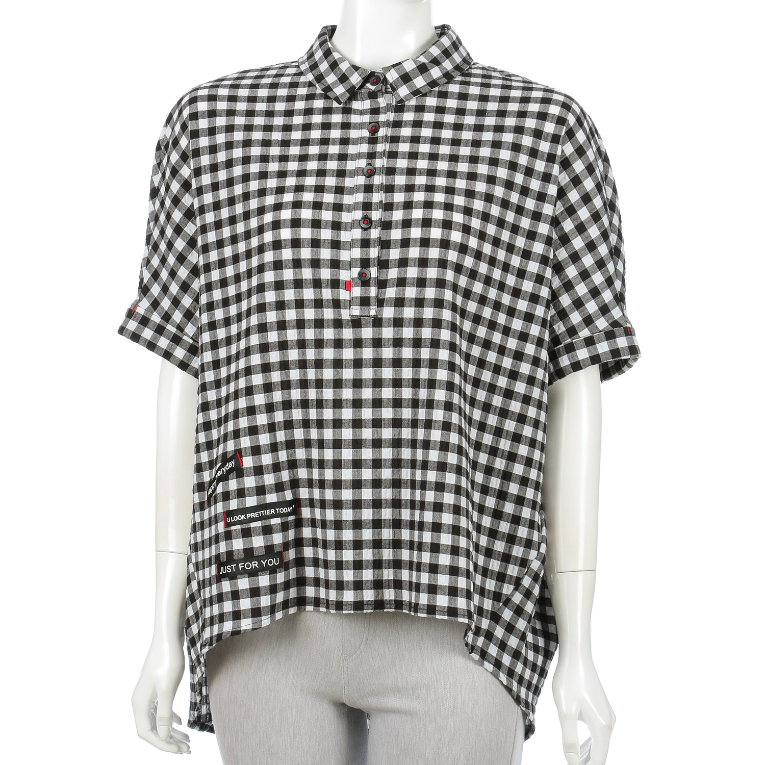 ギンガムブラウス - 画像3