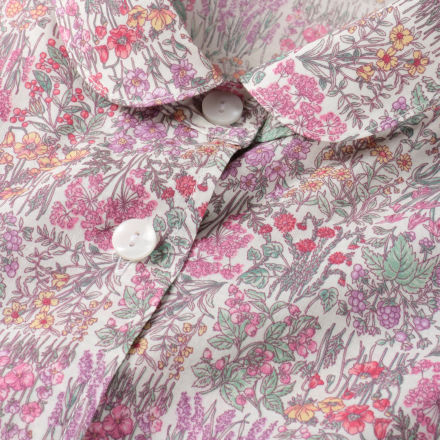 小花柄プリントシャツ - 画像3