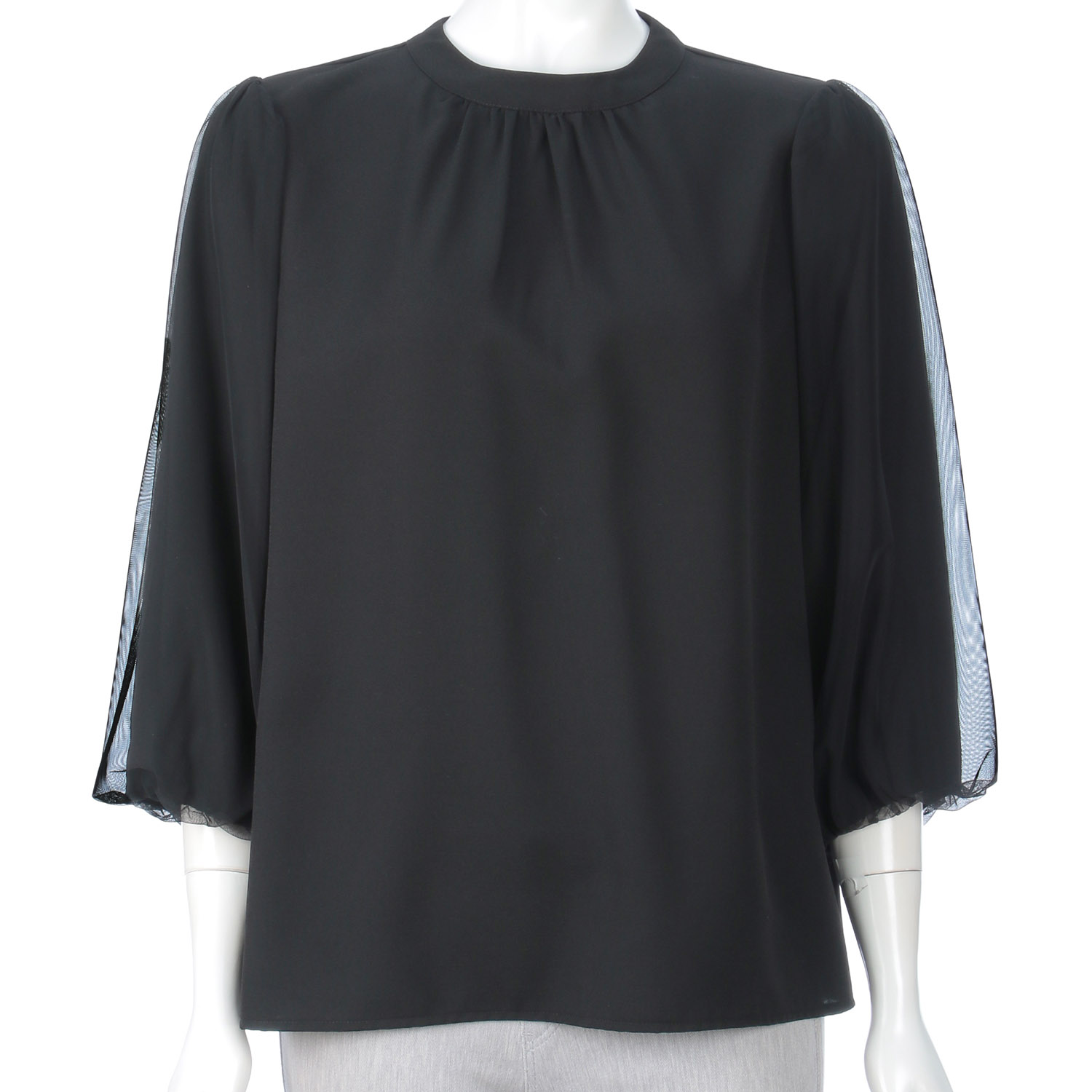 袖チュール使いブラウス - 画像2