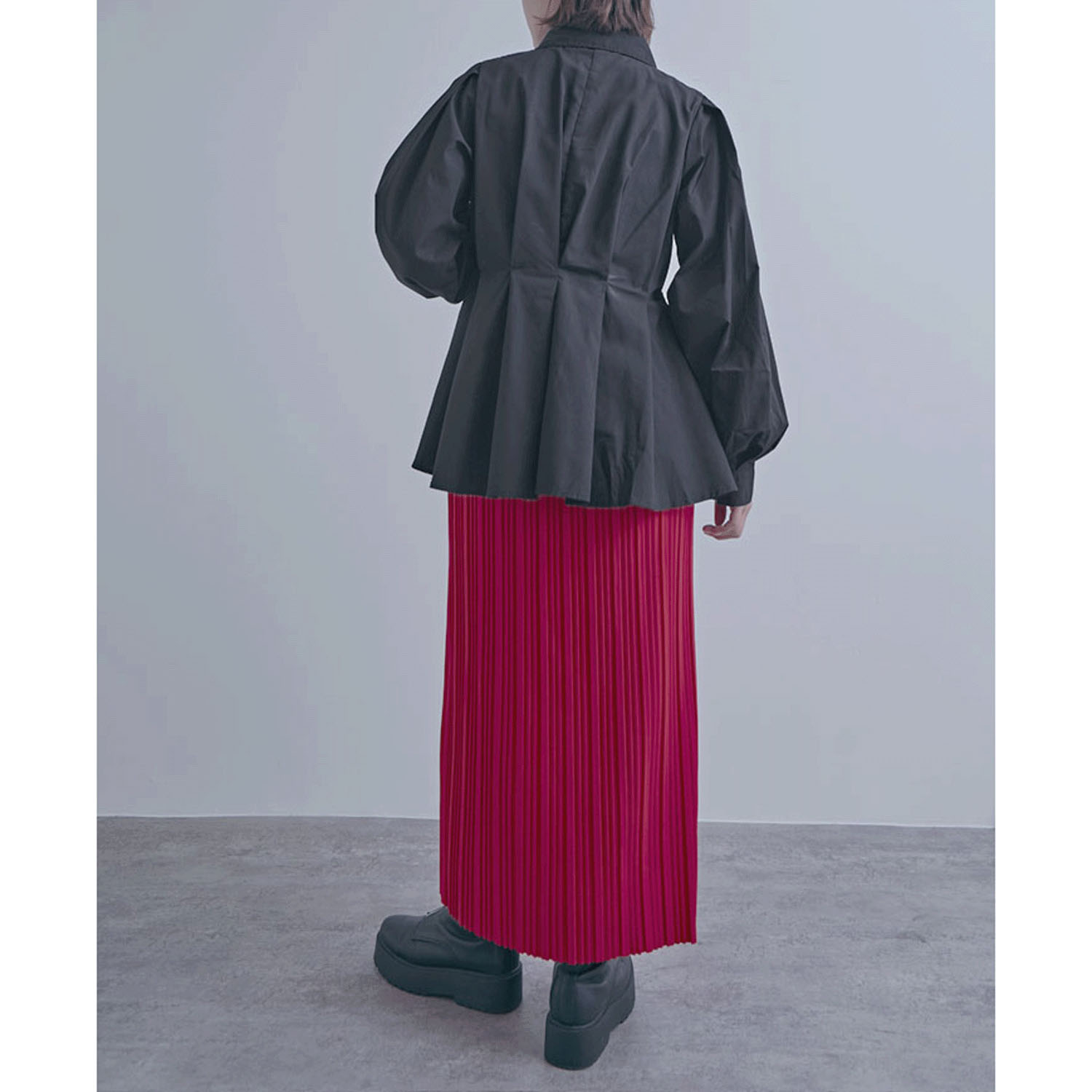 【ETONET限定 お取り寄せ】ウエストボリュームタックブラウス - 画像8