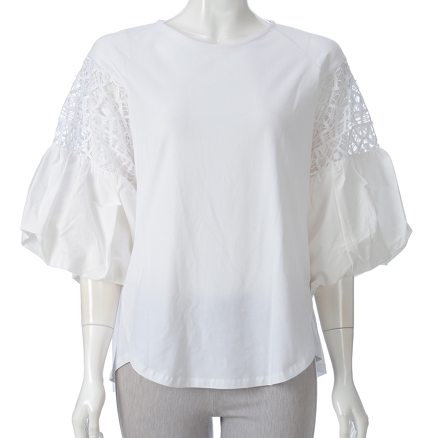 袖レース切替えプルオーバー - 画像3