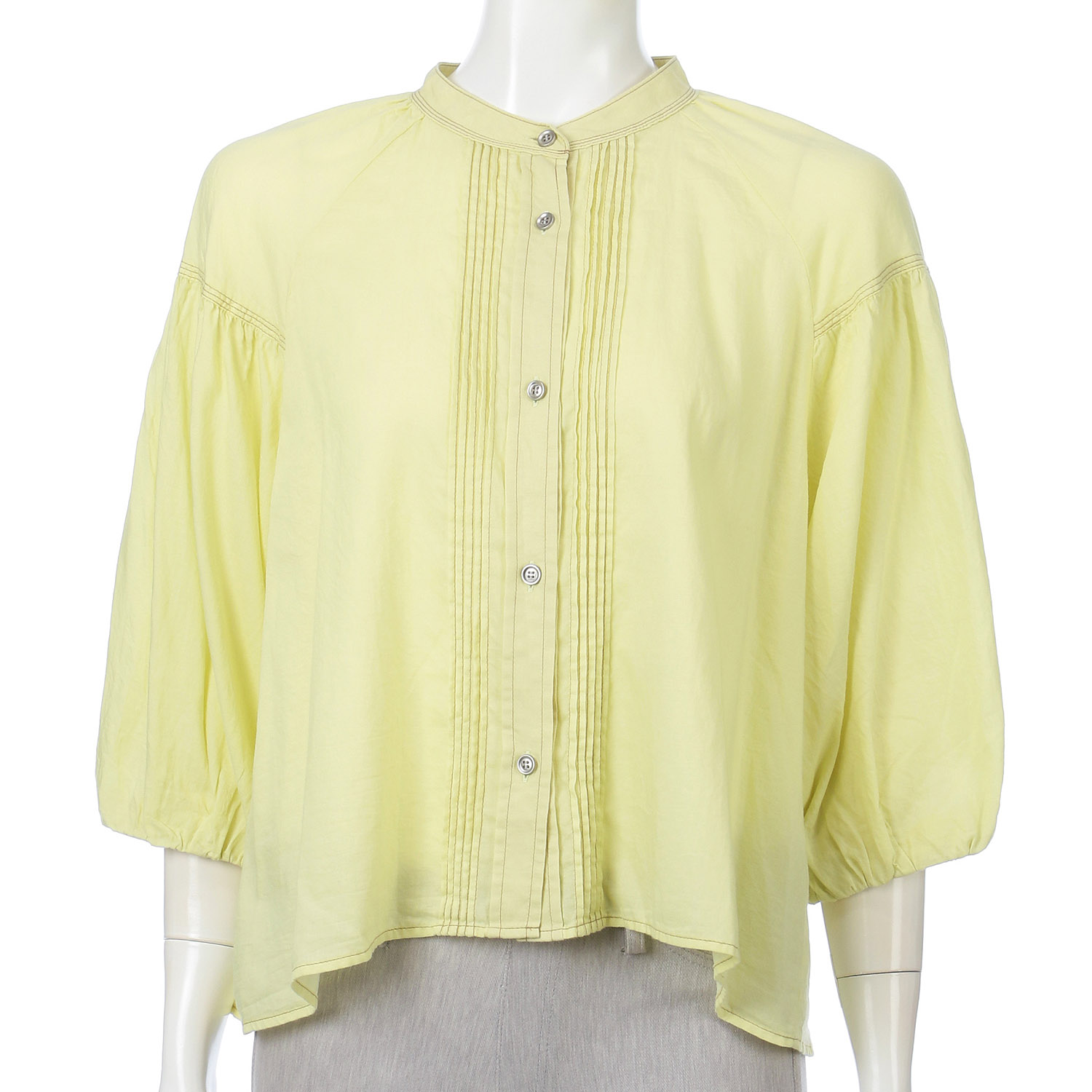 デニムライクピンタックブラウス - 画像3