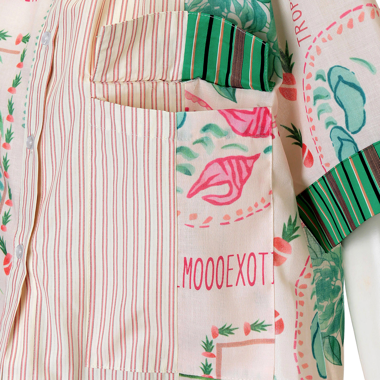 VERITE MIXプリント半袖ブラウス - 画像3