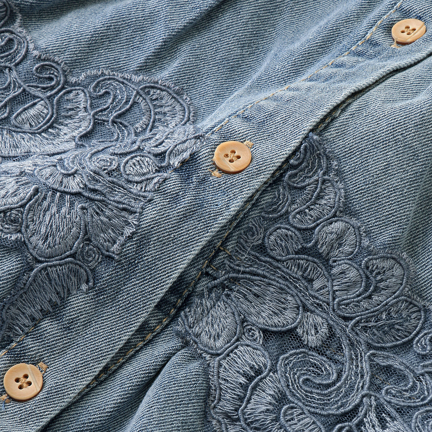 VERITE ティアードデニムブラウス - 画像4