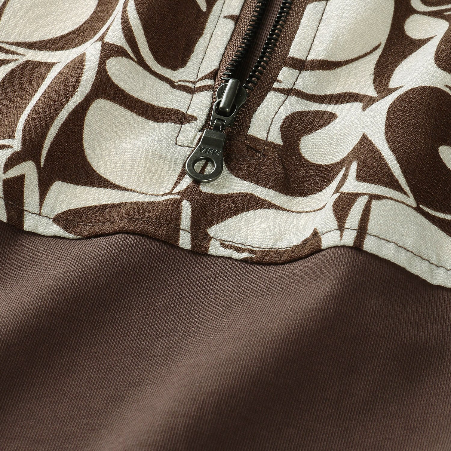 幾何プリント異素材MIXプルオーバー - 画像6