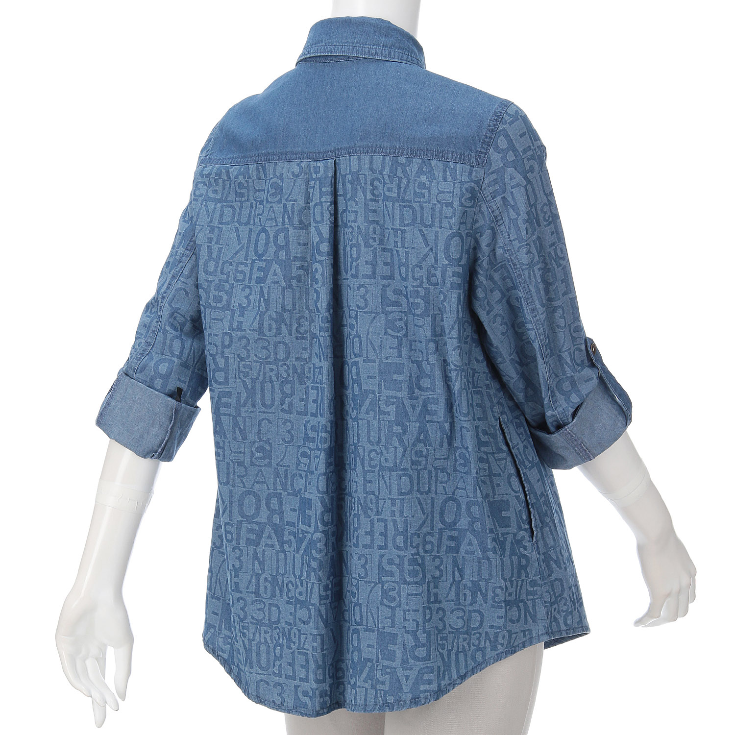 デニムプリントブラウス - 画像2