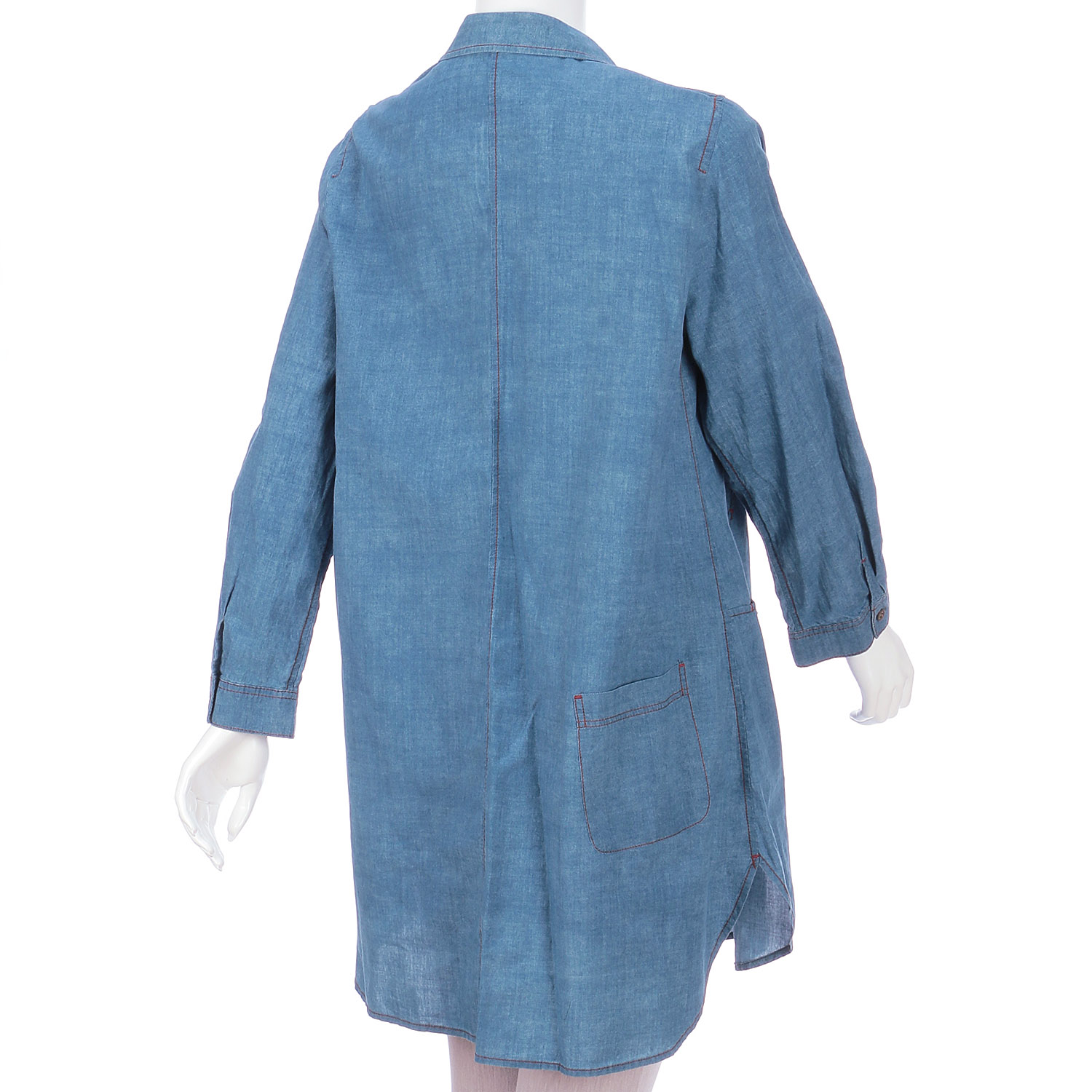 ムラ染めデニムブラウス - 画像3