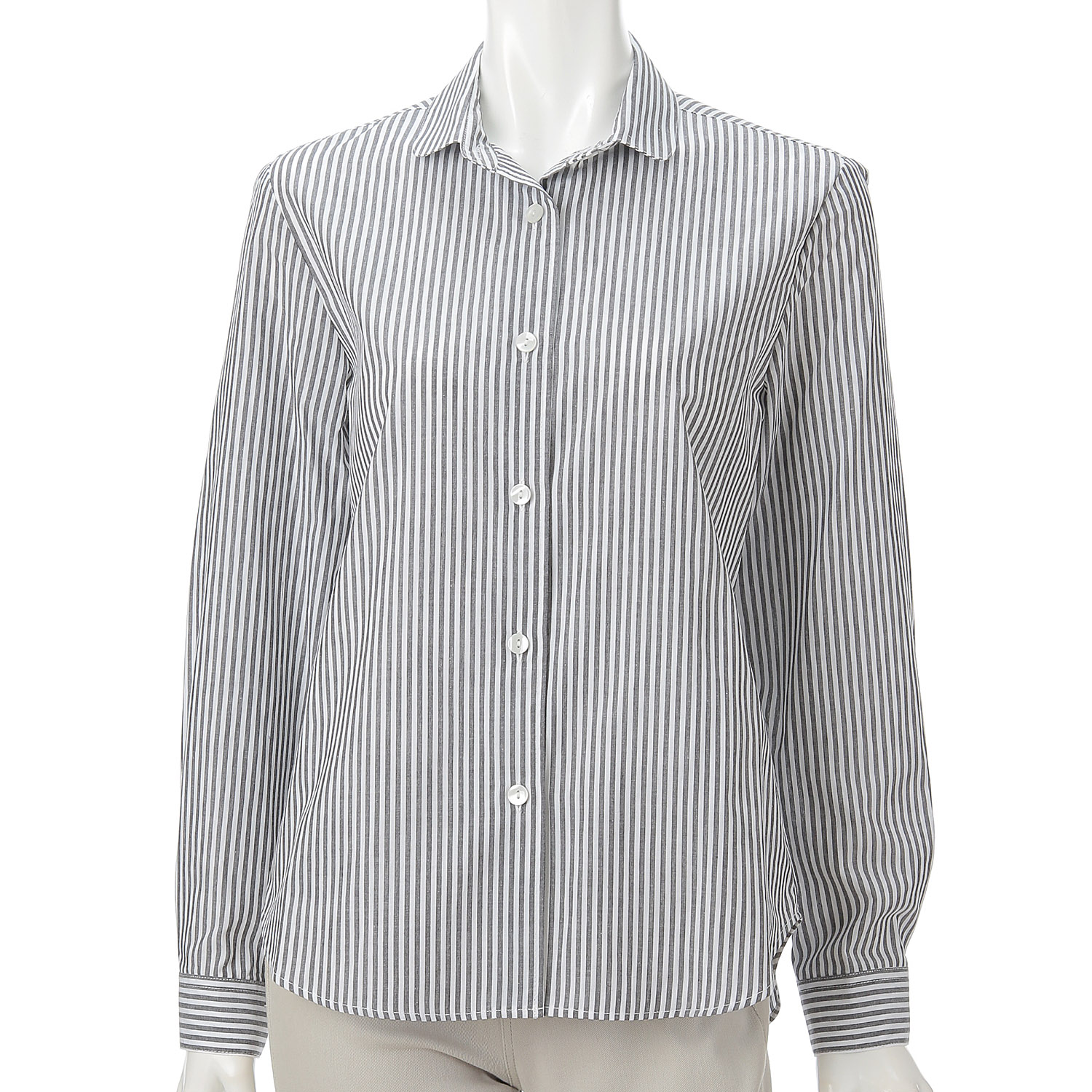 ストライプシャツ 丸襟 - 画像2