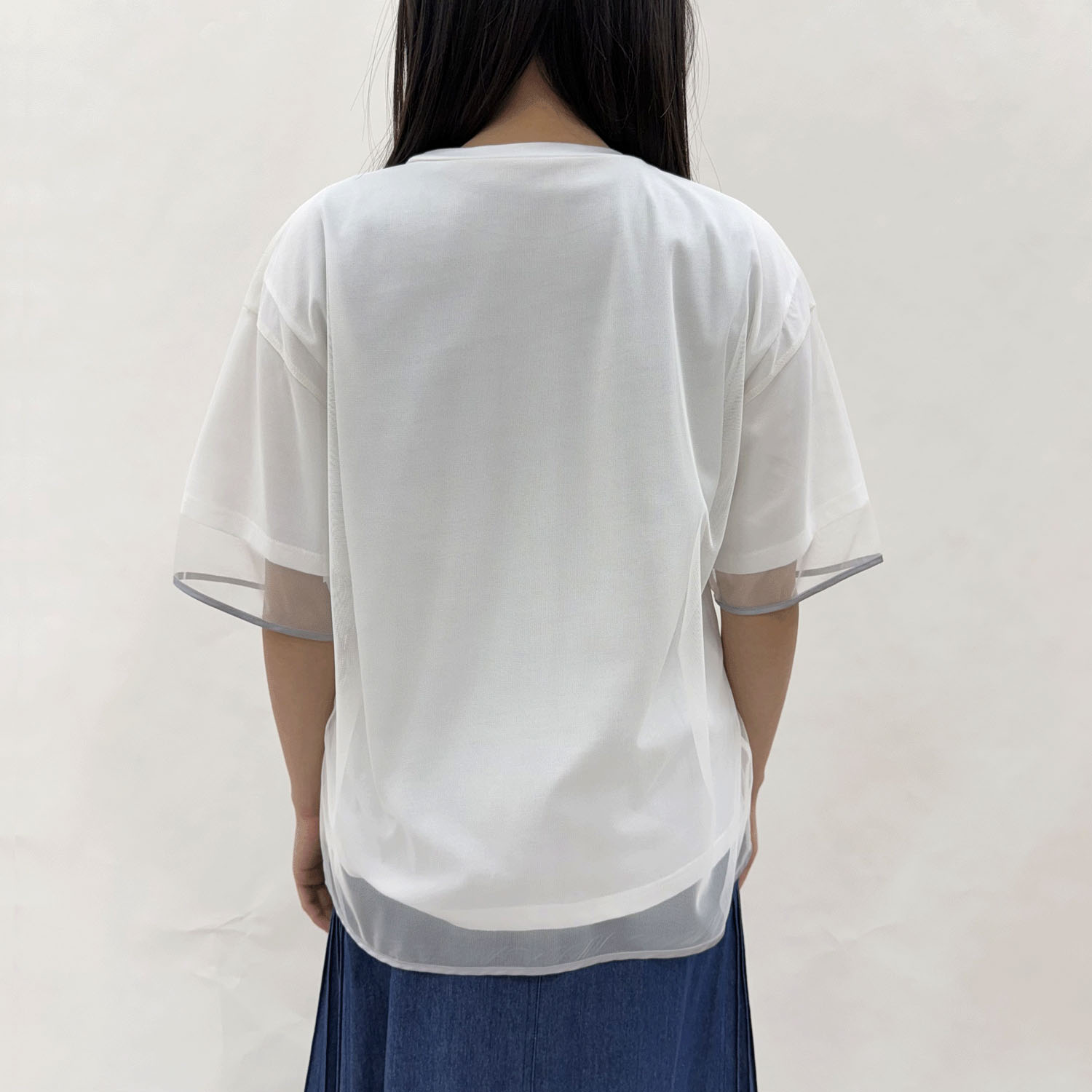 メッシュ×シルバーロゴアクセントプルオーバー - 画像3