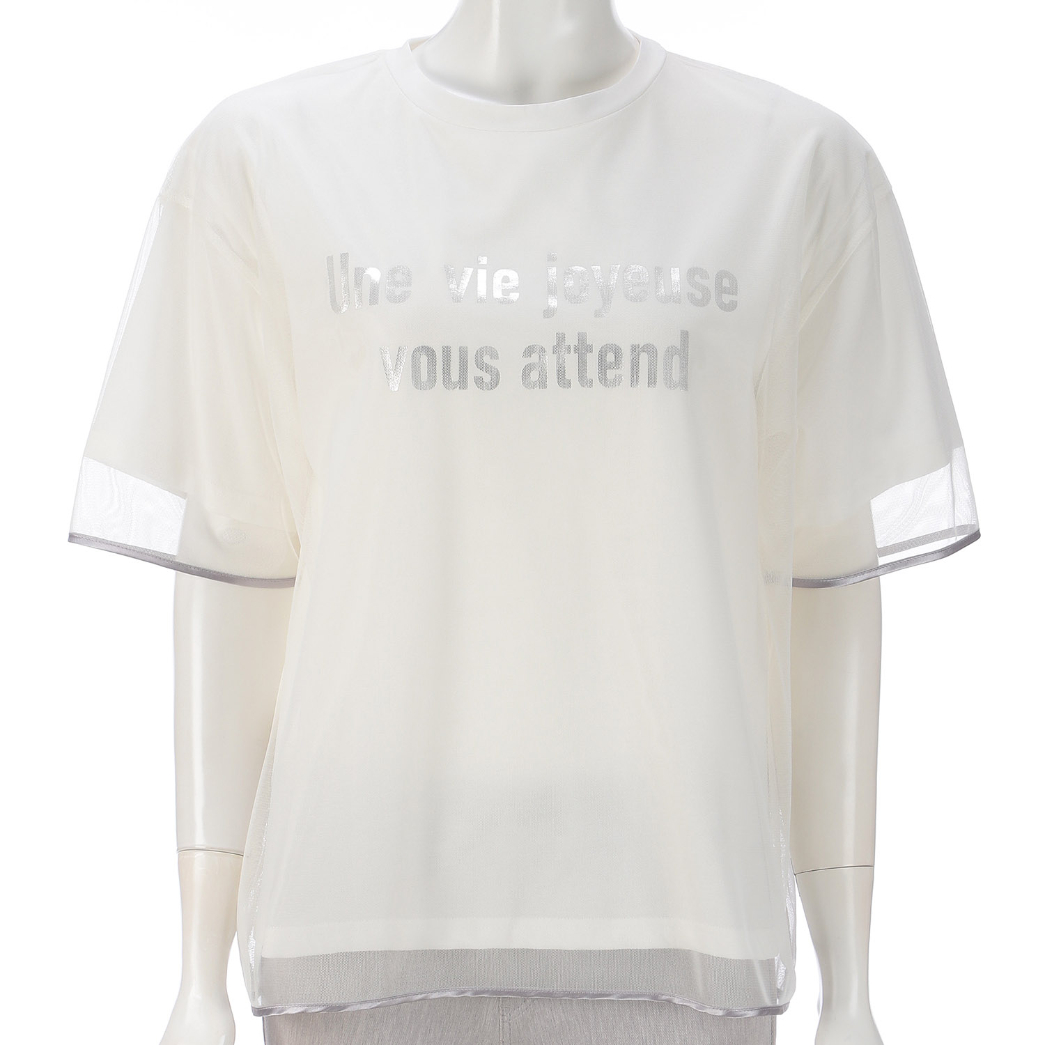 メッシュ×シルバーロゴアクセントプルオーバー - 画像7