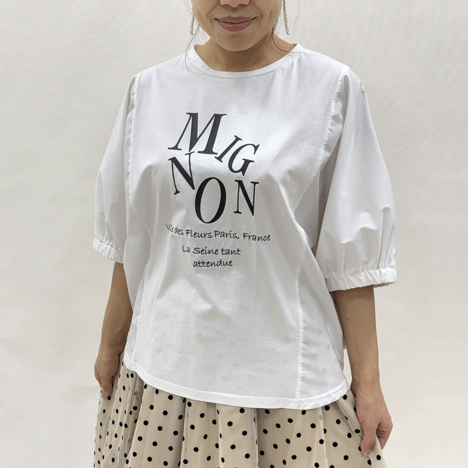 ロゴプリントアクセントバイカラープルオーバー - 画像6