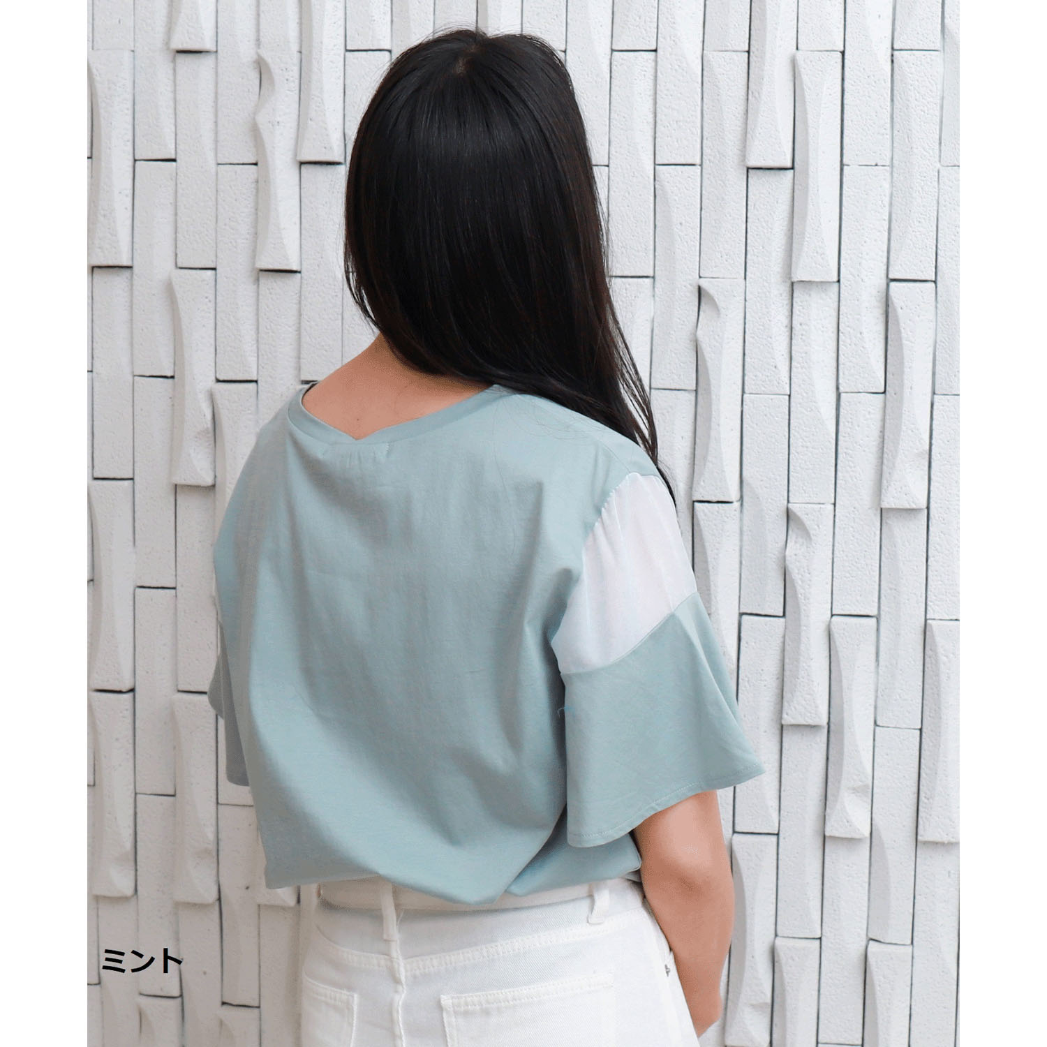 【お取り寄せ】マルレーヌジョベル バイオシルケット袖切替プルオーバー - 画像10