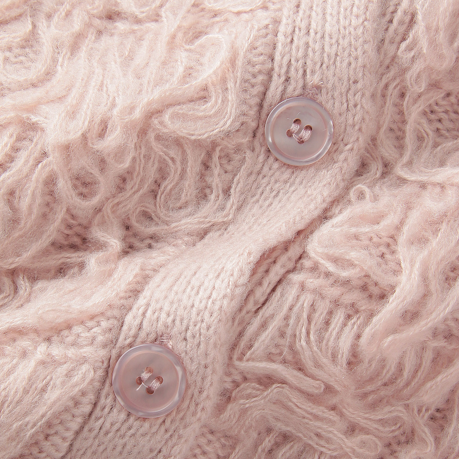 【お取寄せ】トリプルルンド モヘアタッチループフリンジカーディガン - 画像7