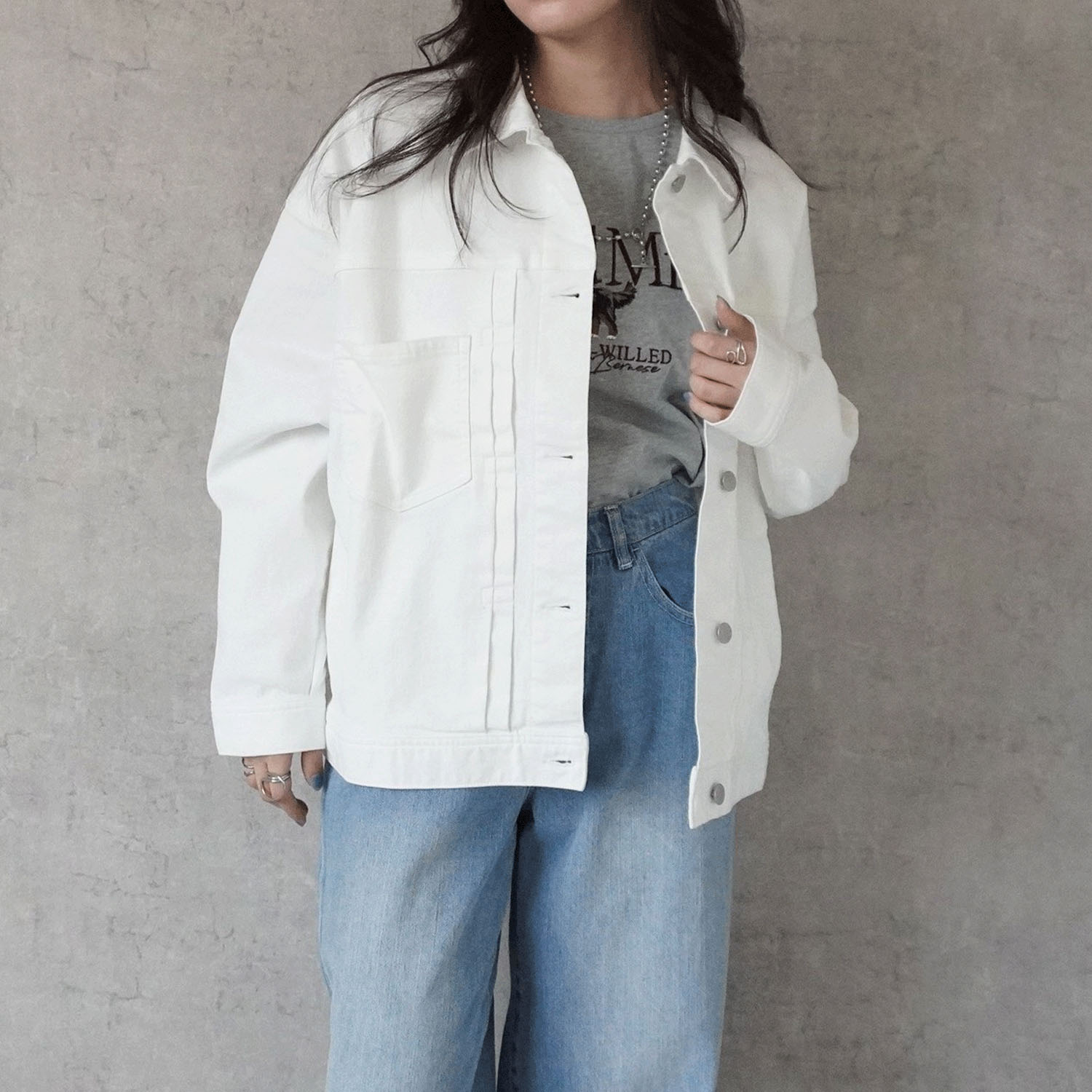 Emma ルーズデニムジャケット - 画像2