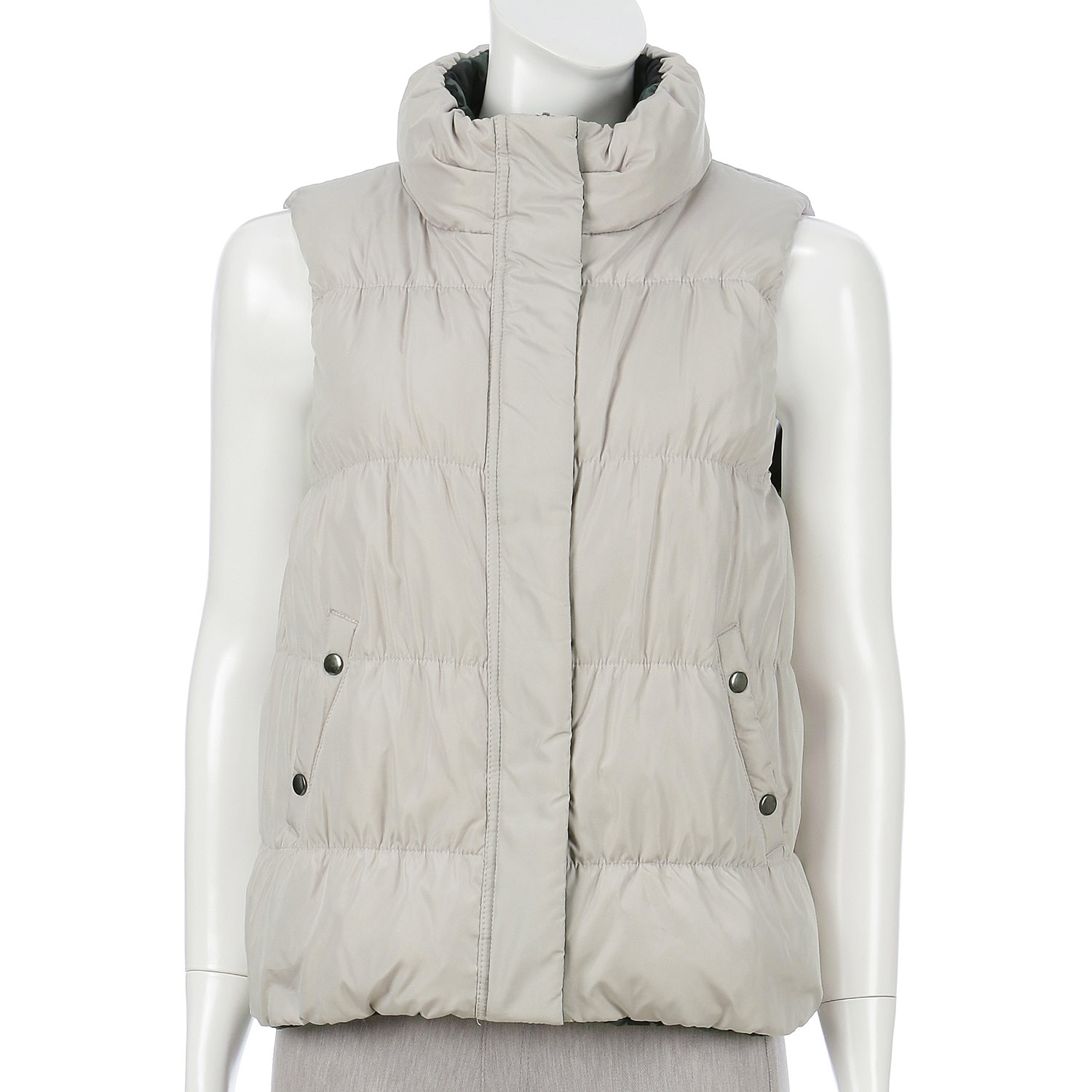 裏プリントリバーシブルダウンベスト