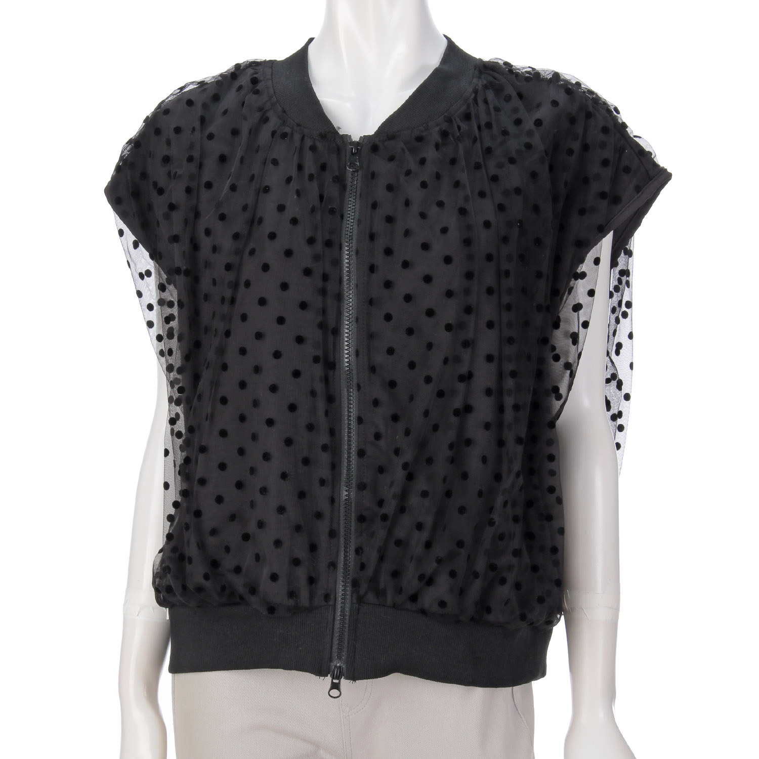 シアードット柄ブルゾン