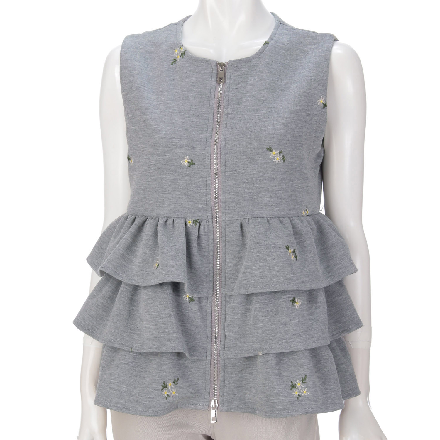 3段ティアードZIPアップベスト