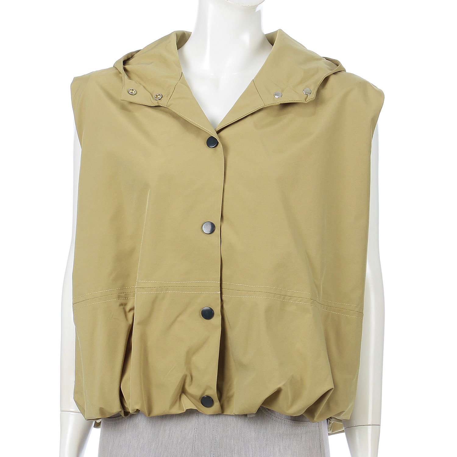 フード付きバルーンベスト - 画像3