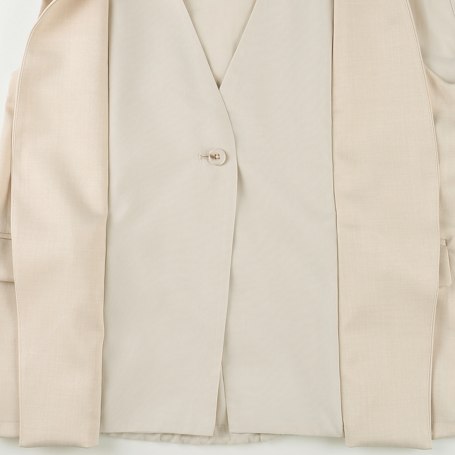 異素材MIXデザインジレ - 画像6